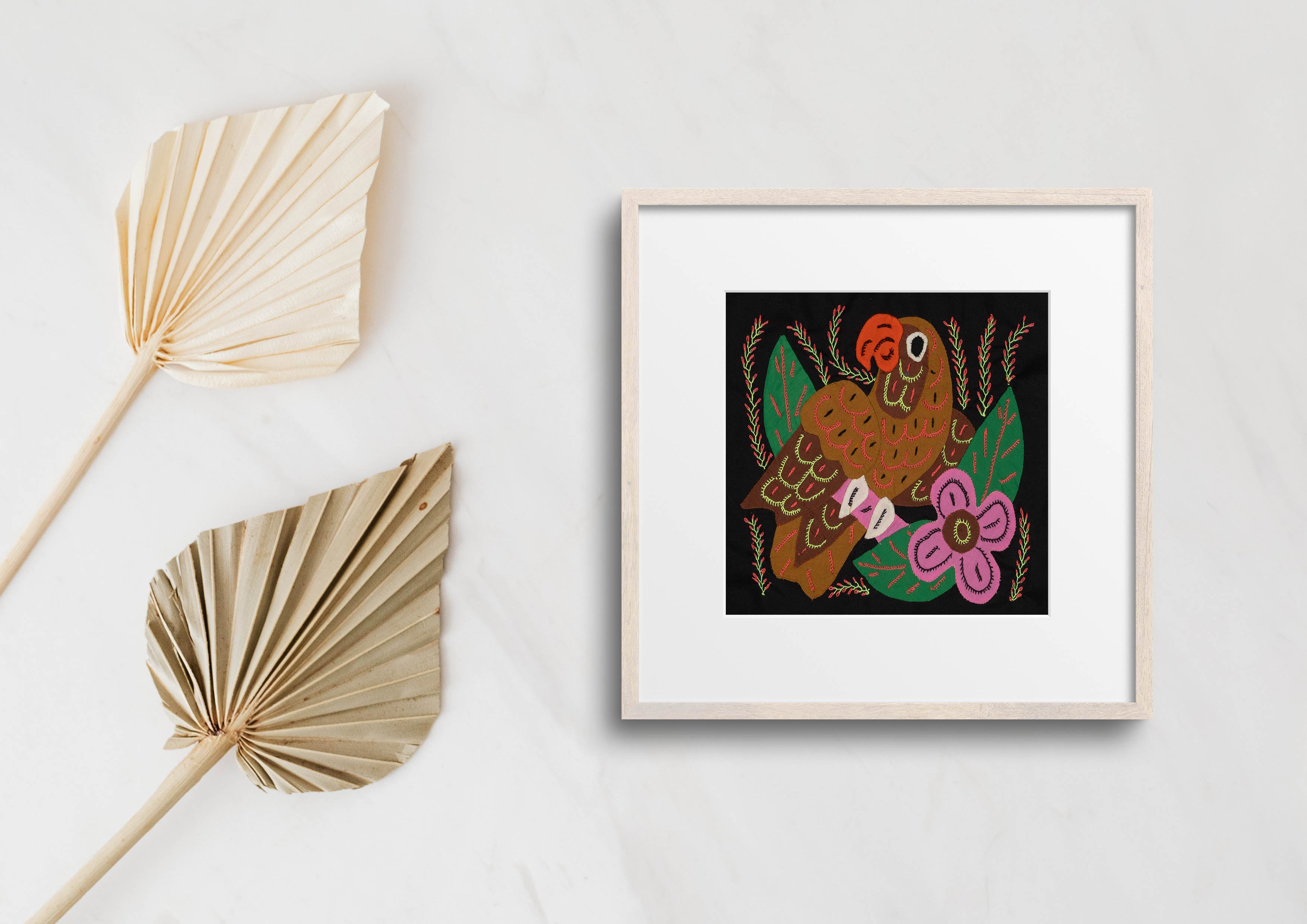 Multi-Color Parrot Bird Pink And Brown Molita