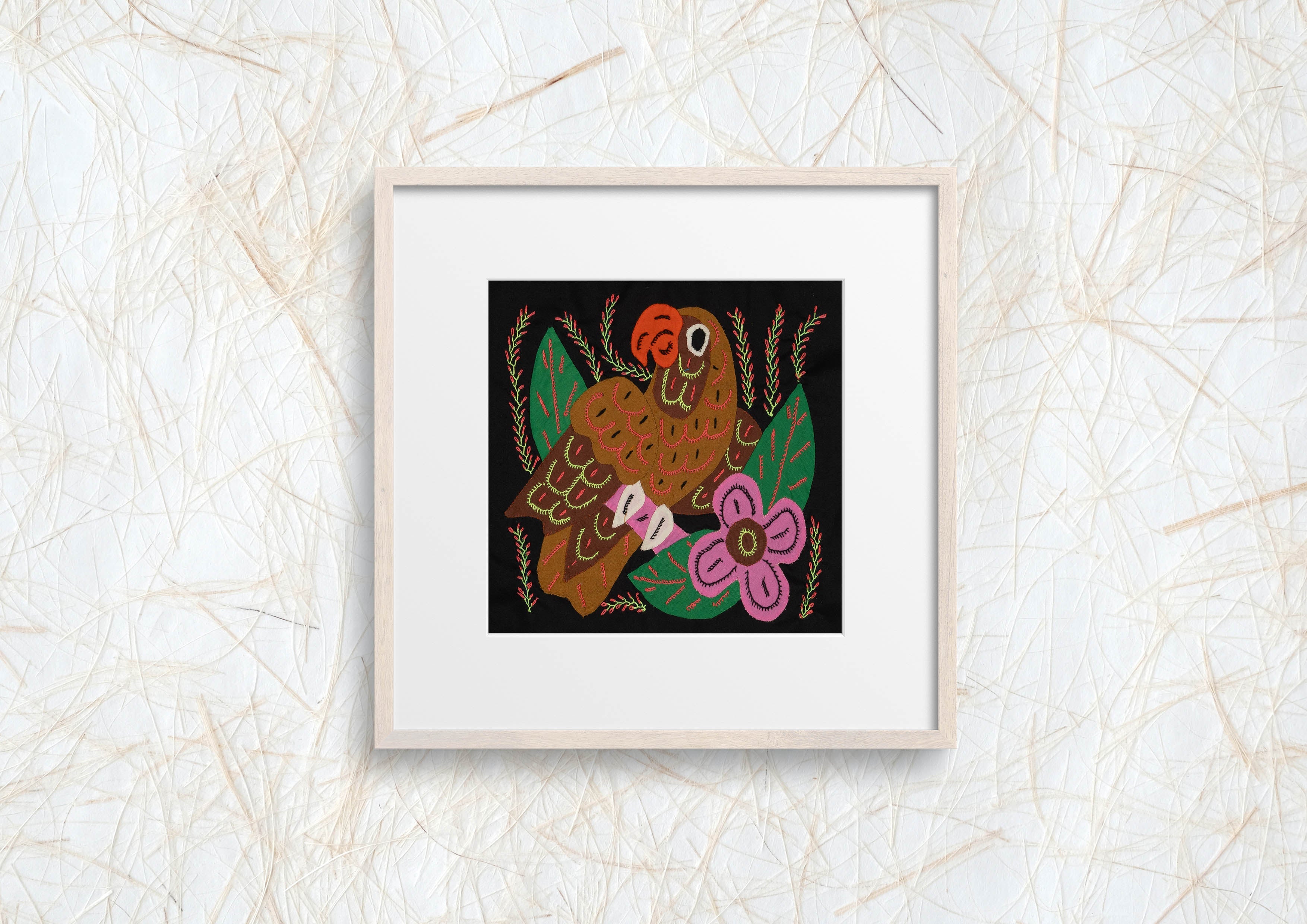 Multi-Color Parrot Bird Pink And Brown Molita