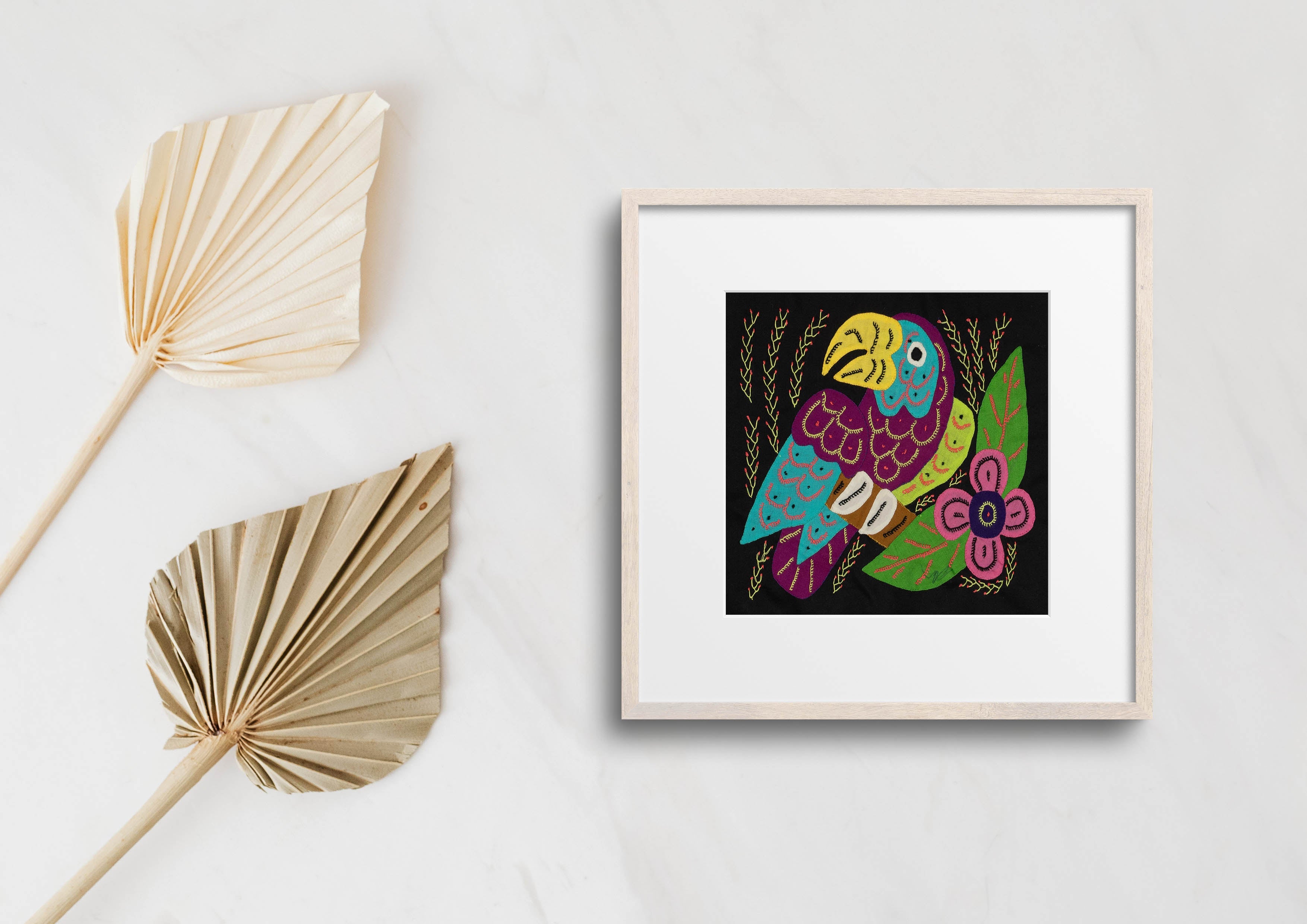 Multi-Color Parrot Bird Blue And Purple Molita