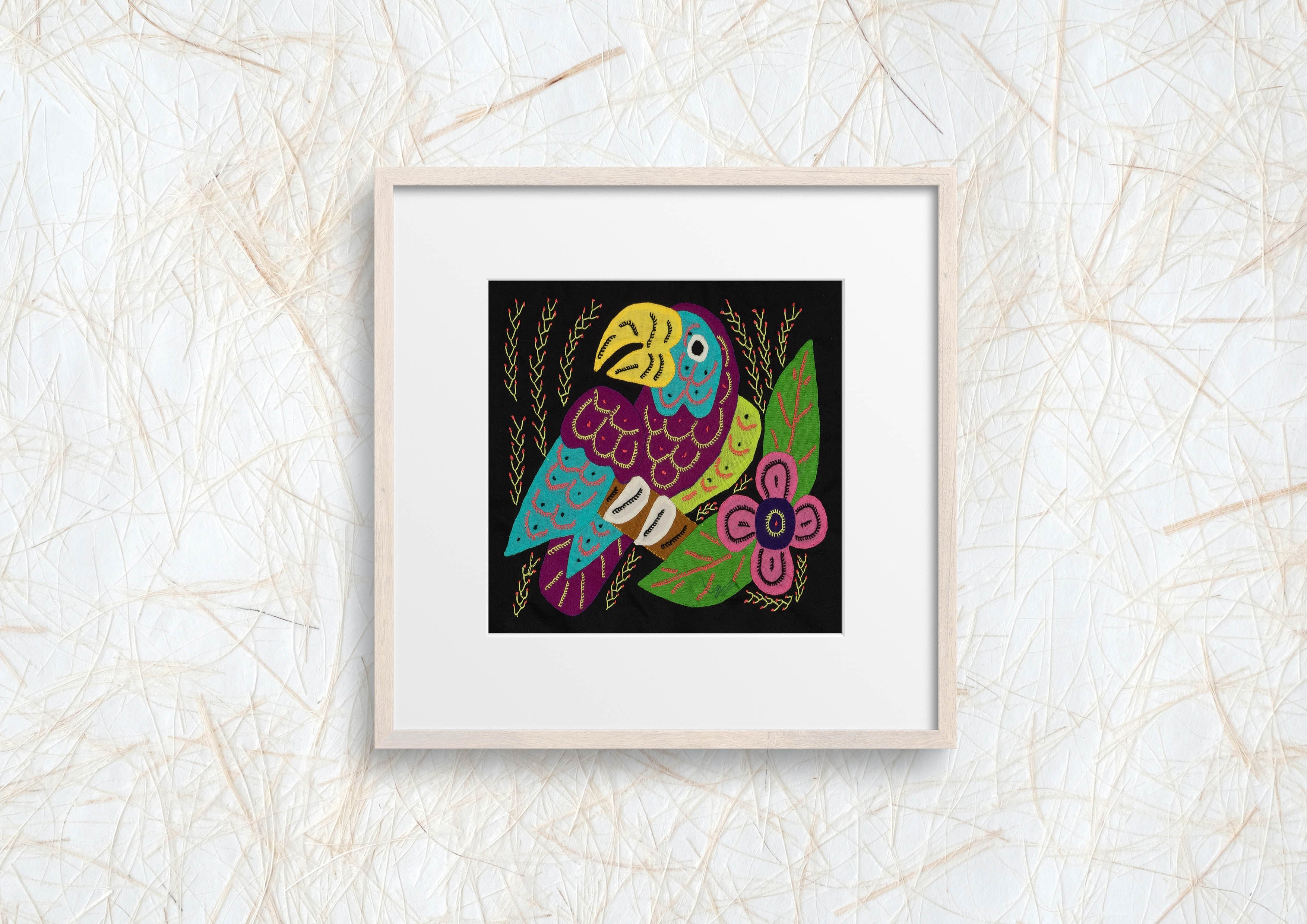 Multi-Color Parrot Bird Blue And Purple Molita