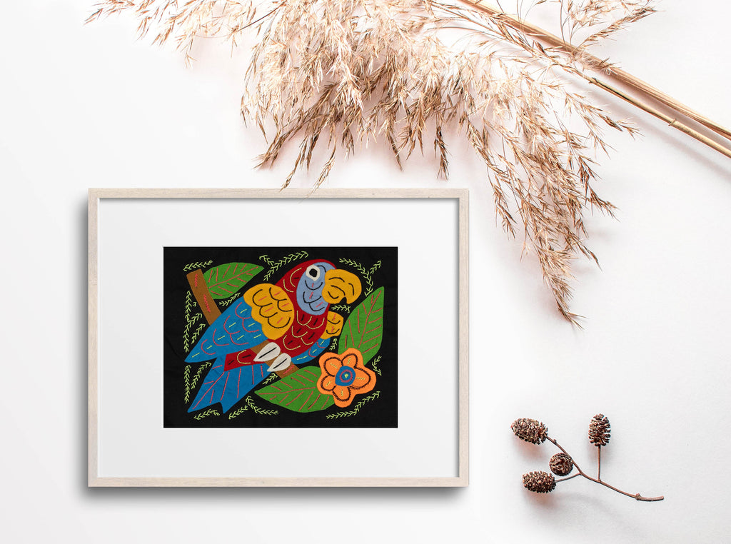 Multi-Color Parrot Bird Blue And Red Molita