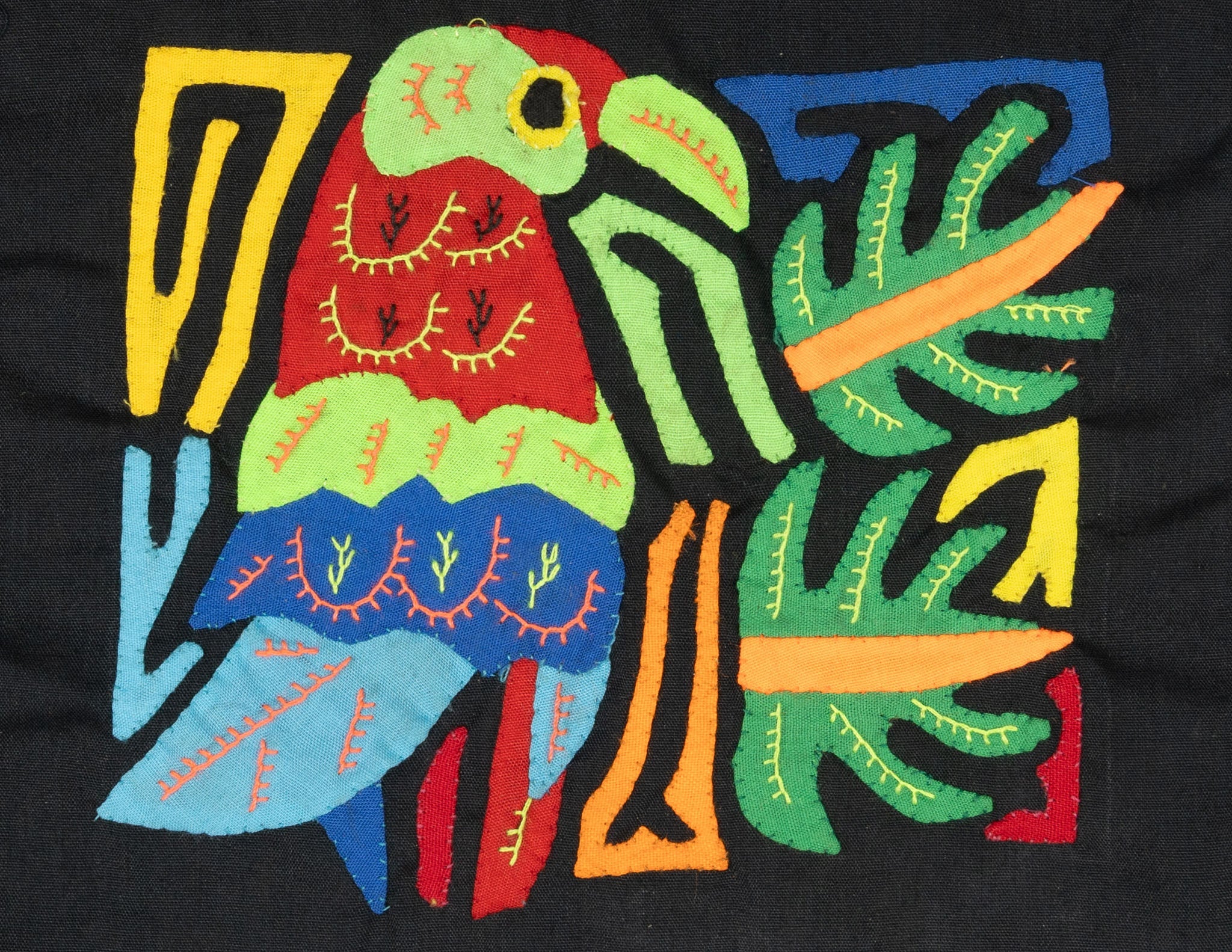 Multicolor Red And Blue Green Bird Molita
