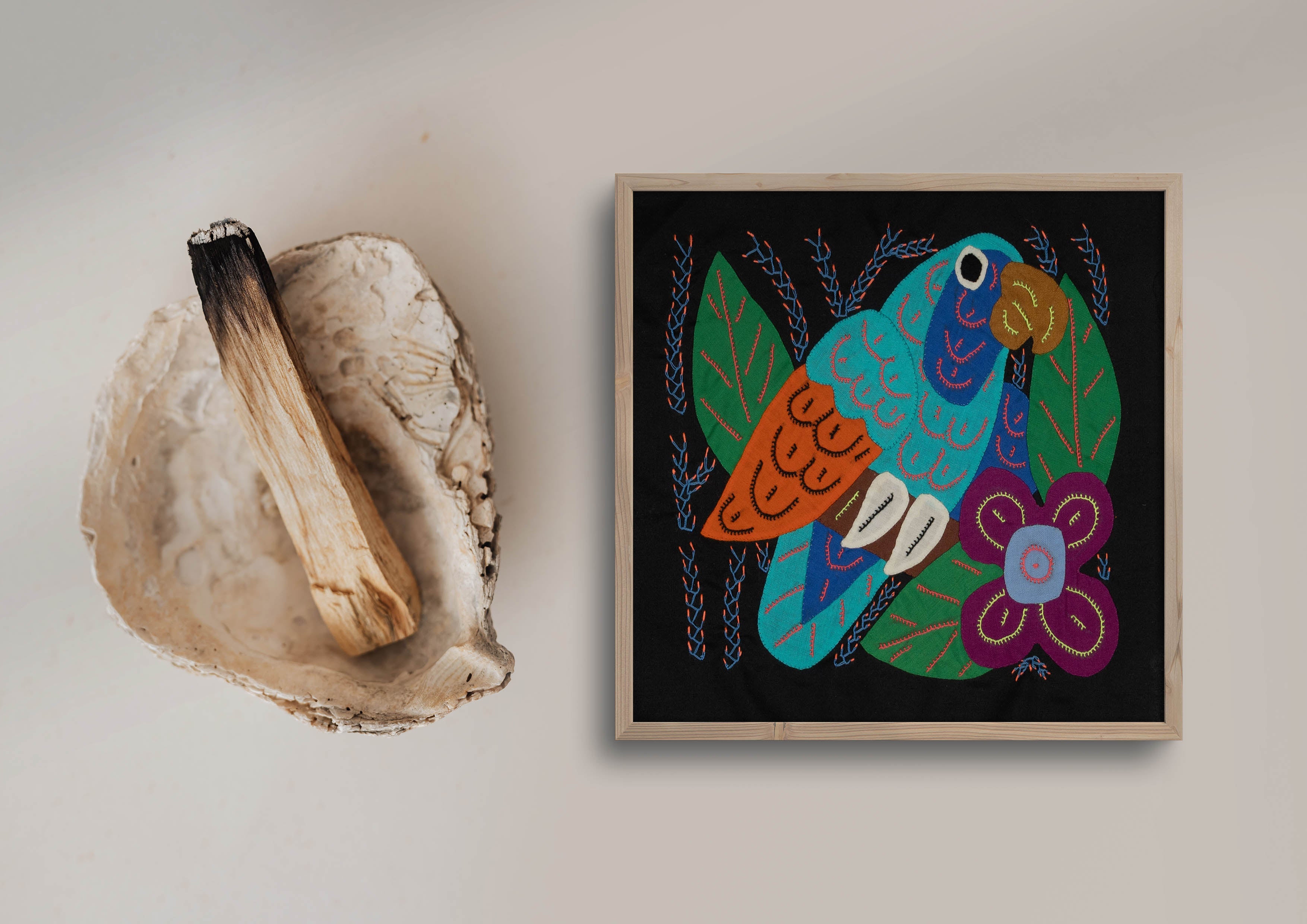 Multi-Color Parrot Bird Blue And Gold Molita