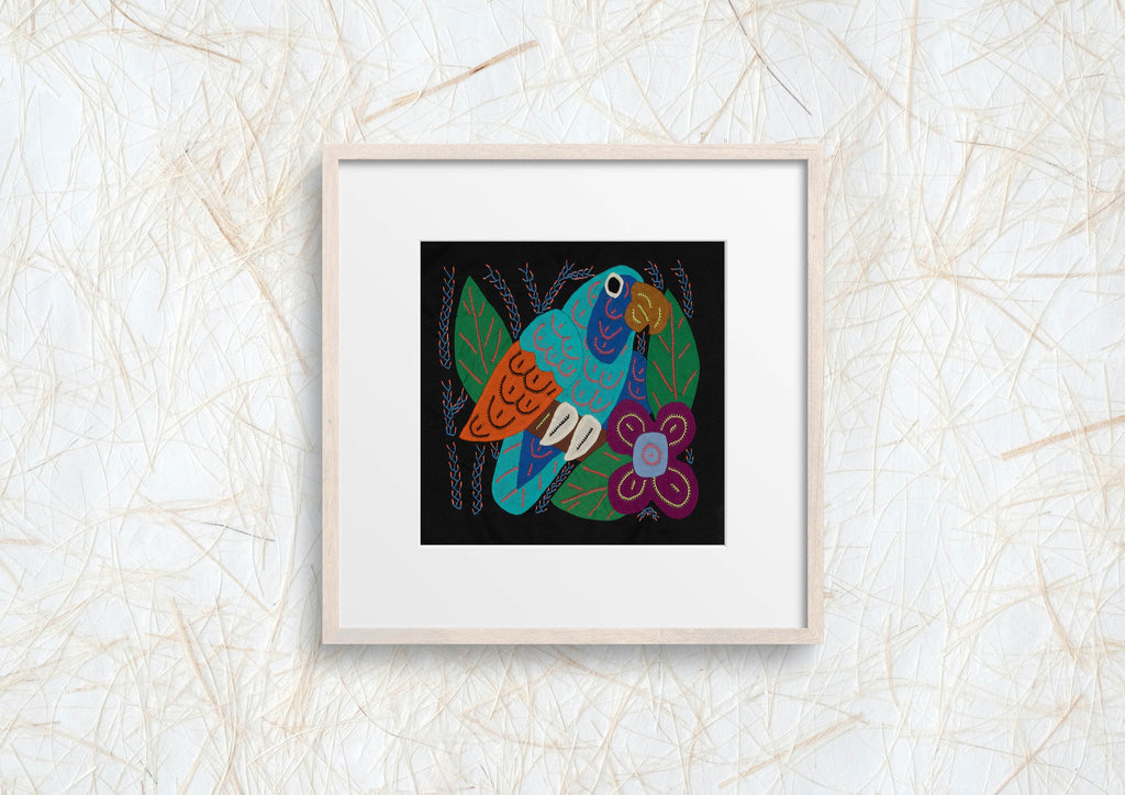 Multi-Color Parrot Bird Blue And Gold Molita