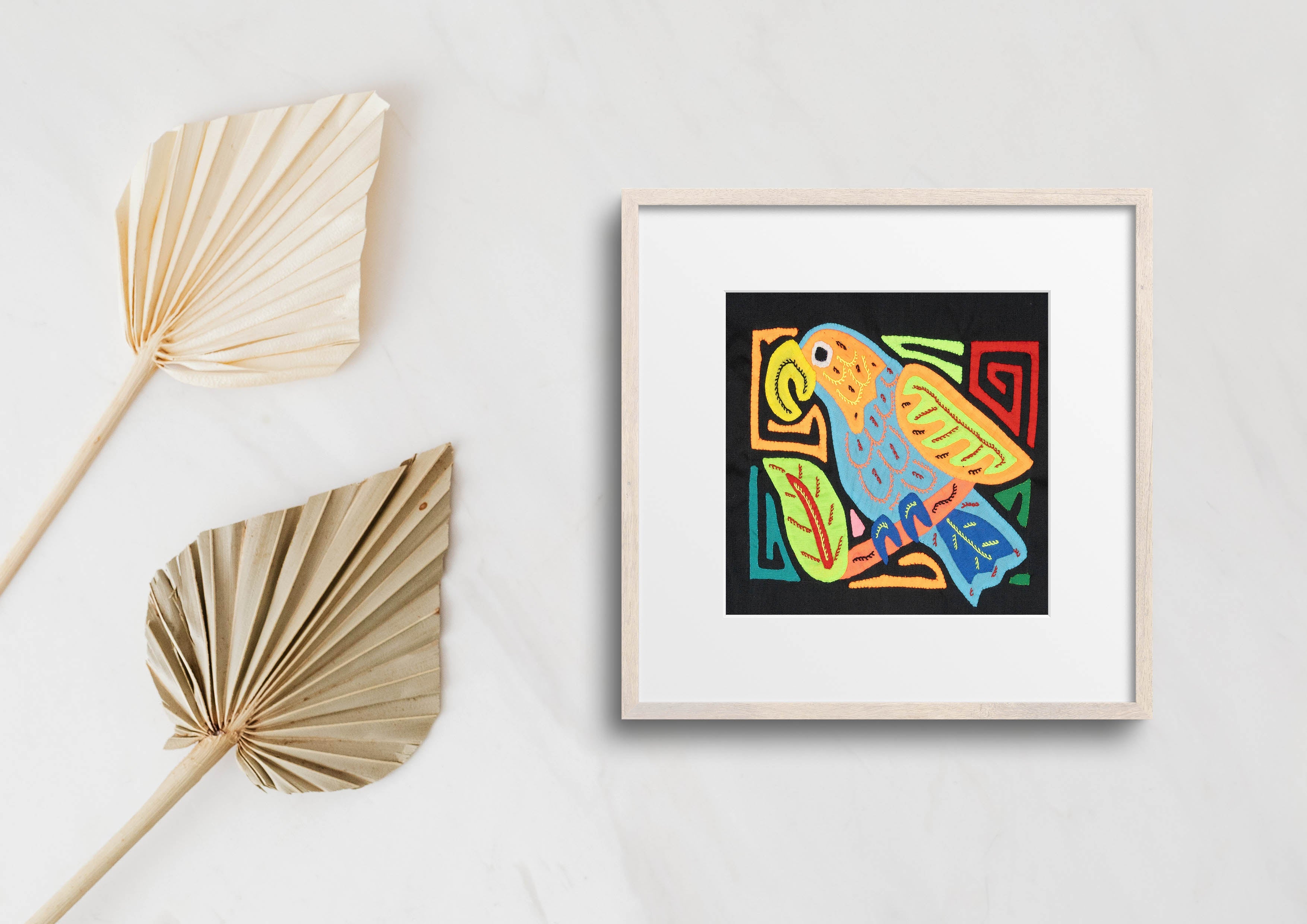 Multicolor Orange And Blue Bird Molita