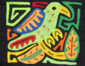 Multicolor Green And Orange Bird Molita