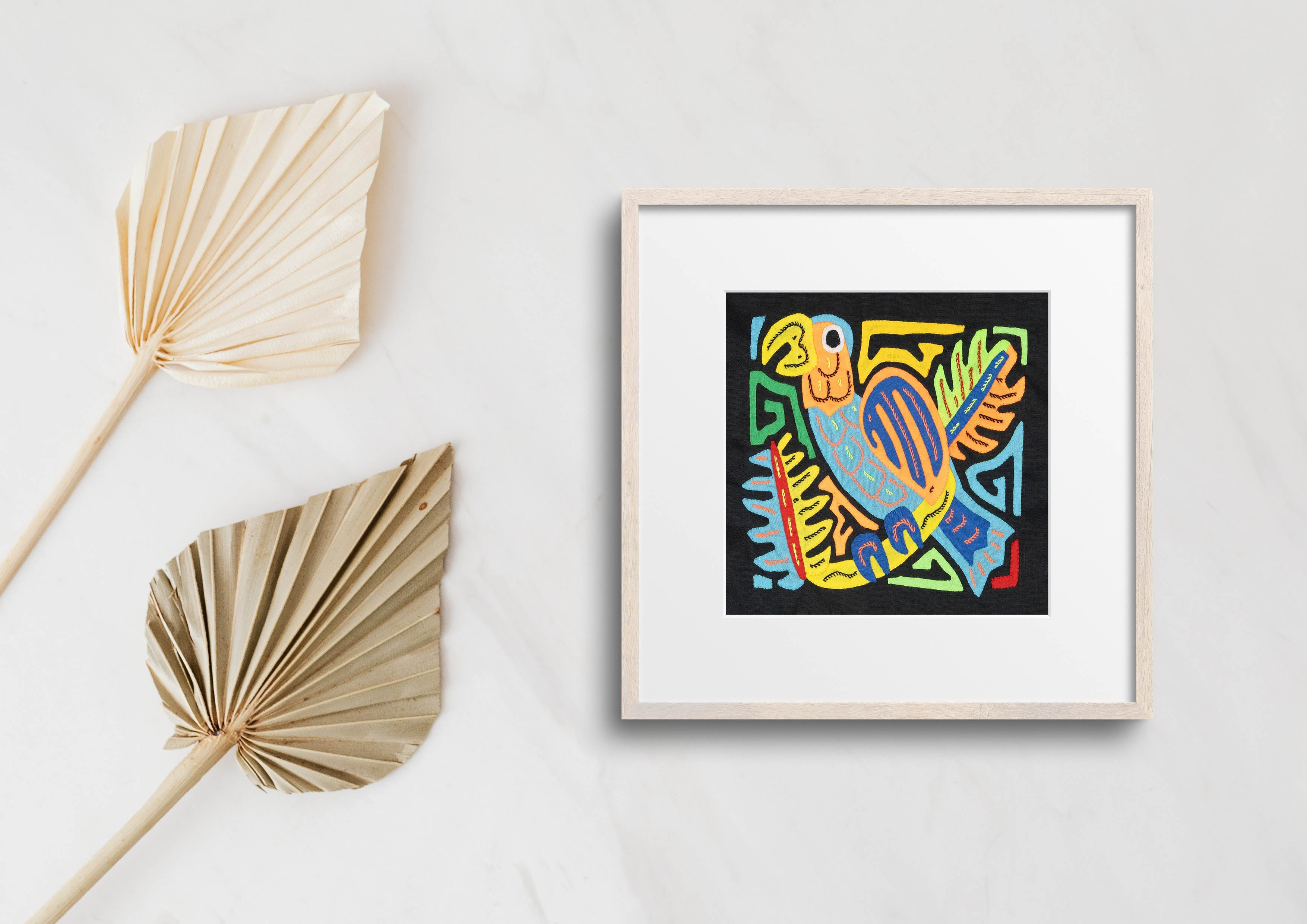 Multicolor Orange And Blue Bird Molita