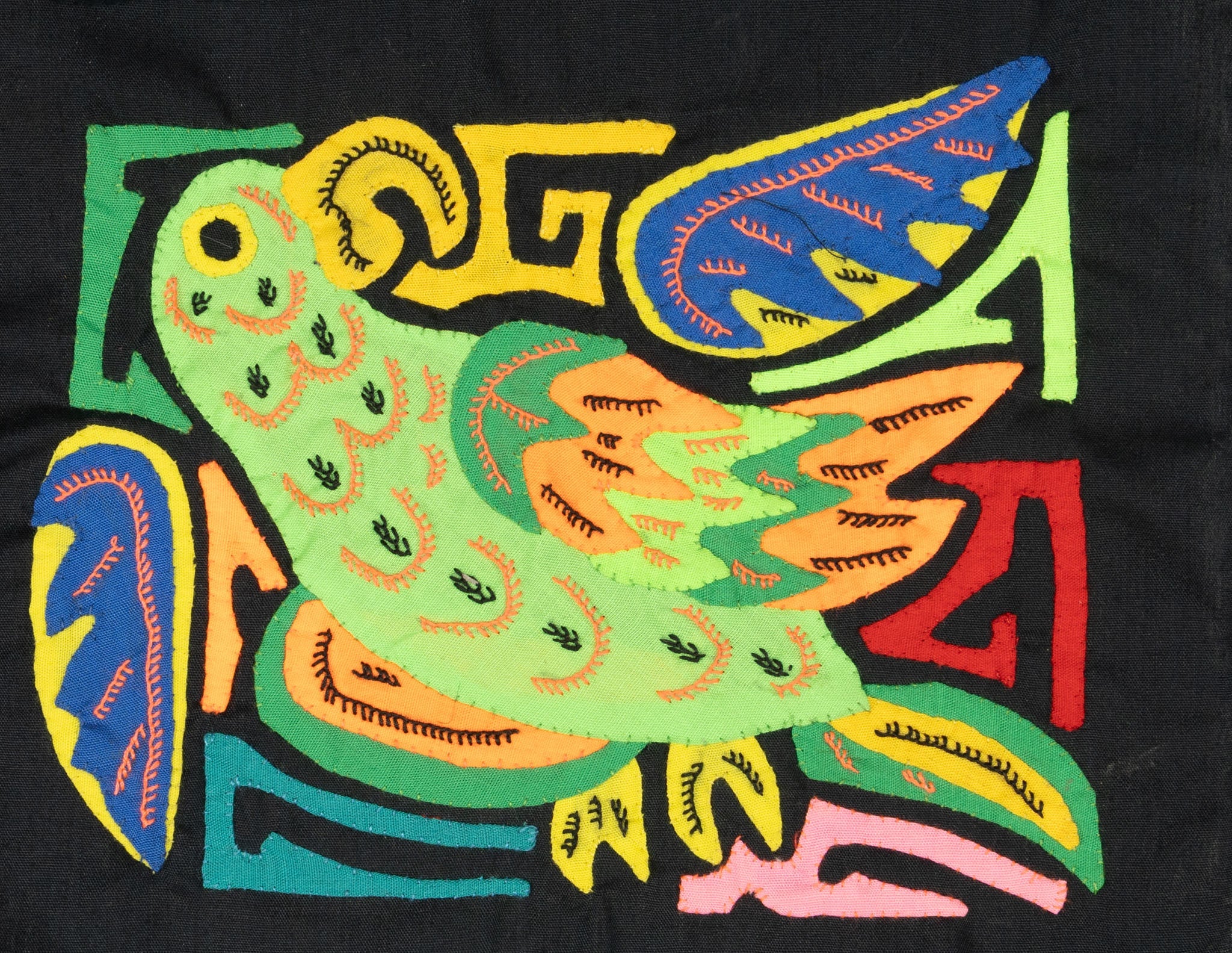Multicolor Green Blue And Orange Bird Molita