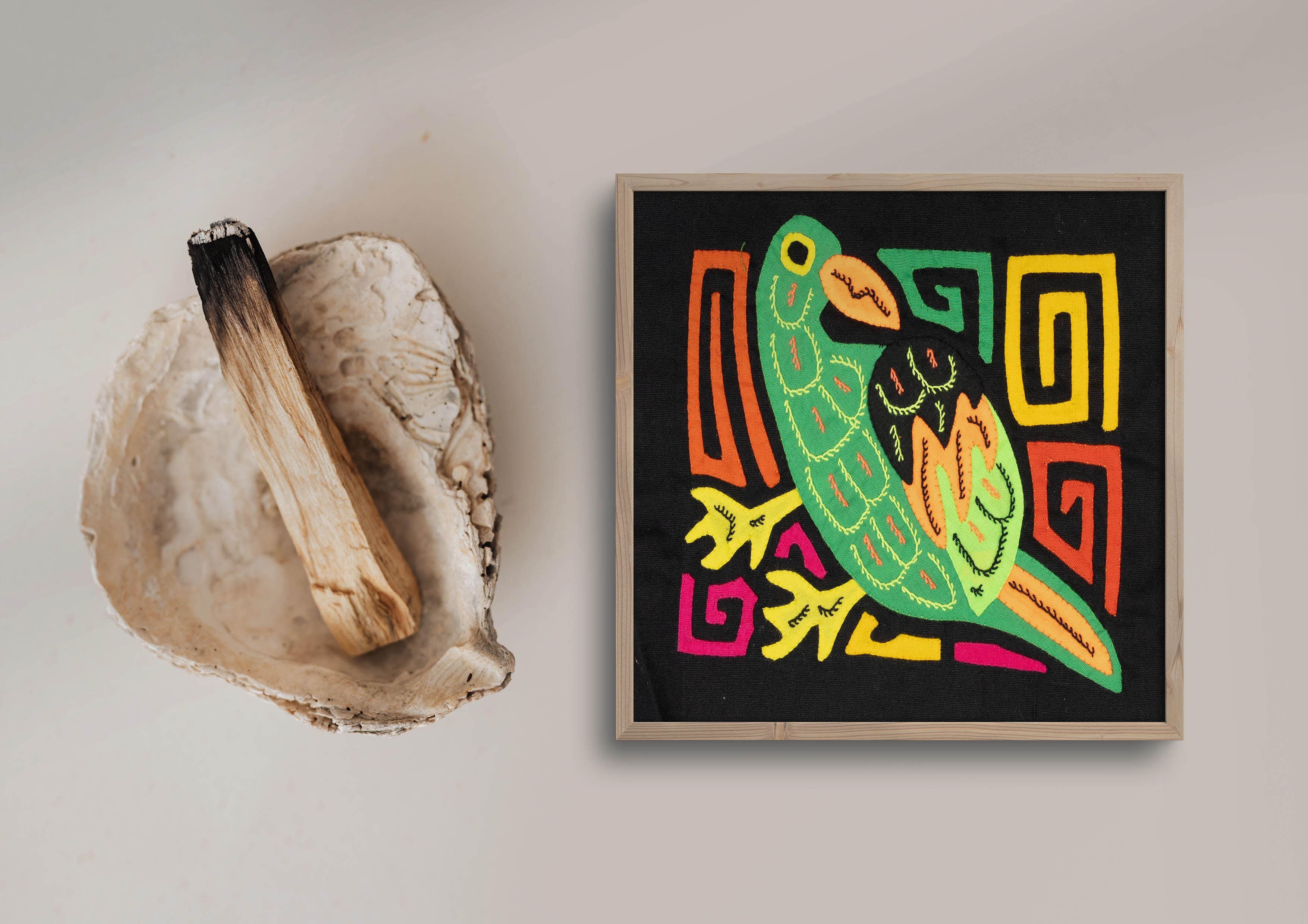 Multicolor Orange And Green Bird Molita