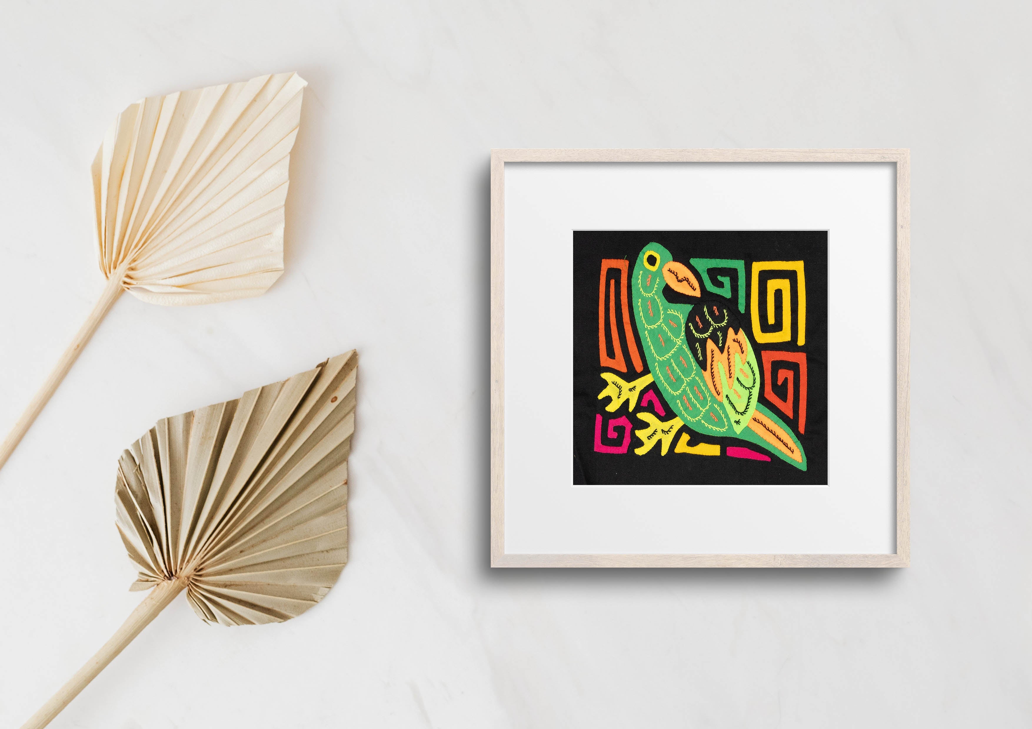 Multicolor Orange And Green Bird Molita