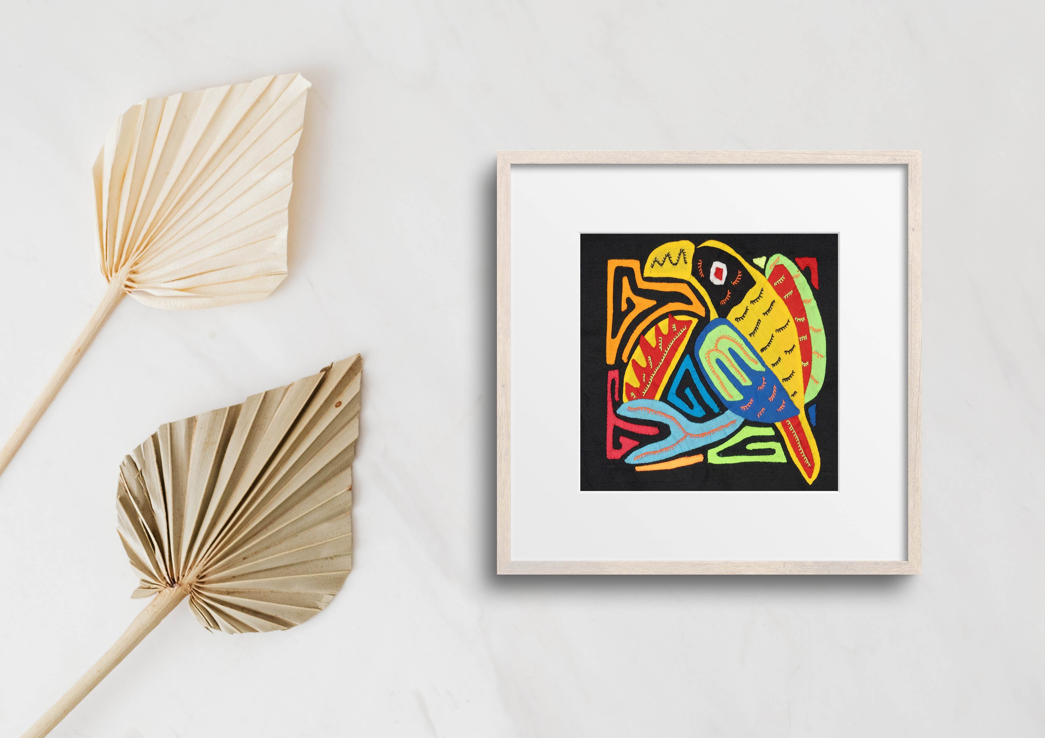 Multicolor Orange Red And Black Bird Molita