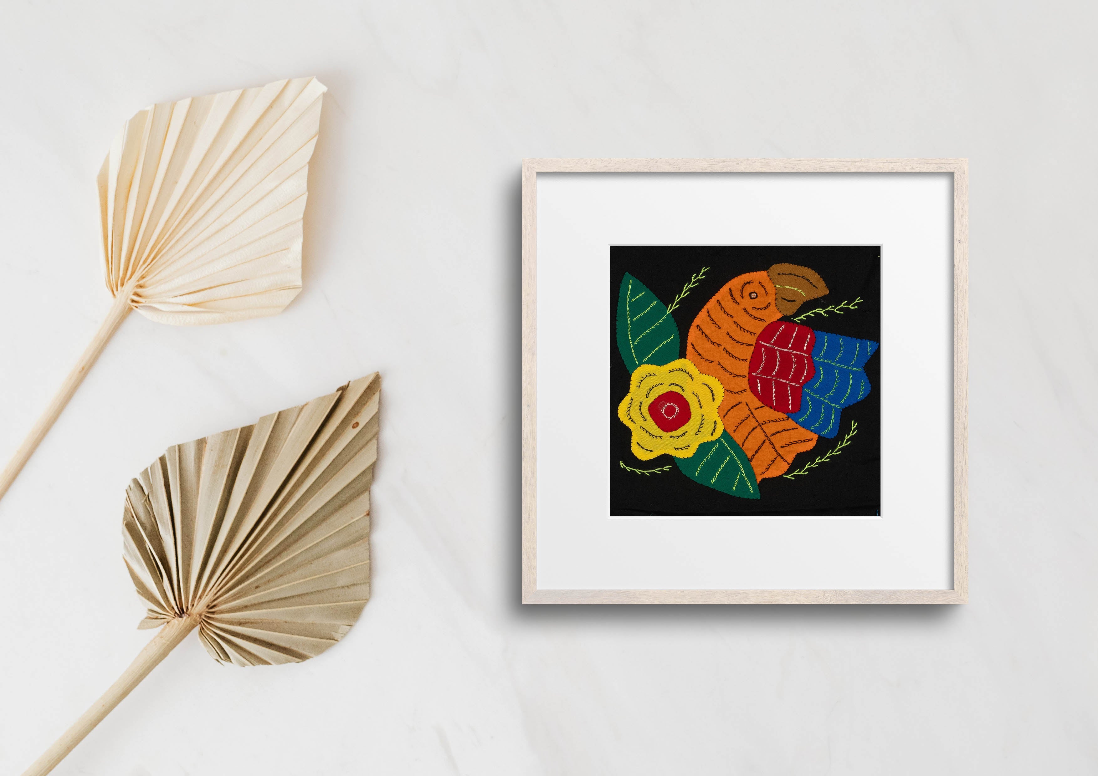 Multi-Color Parrot Bird Orange And Yellow Molita