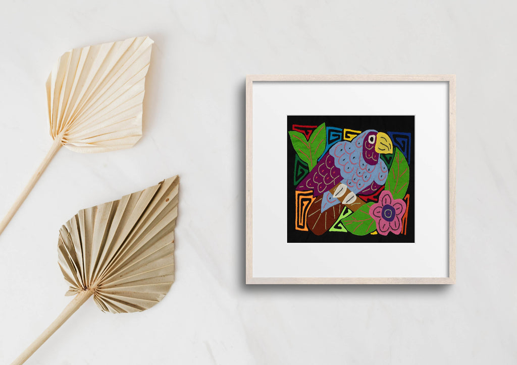 Multi-Color Parrot Bird Gray And Purple Molita