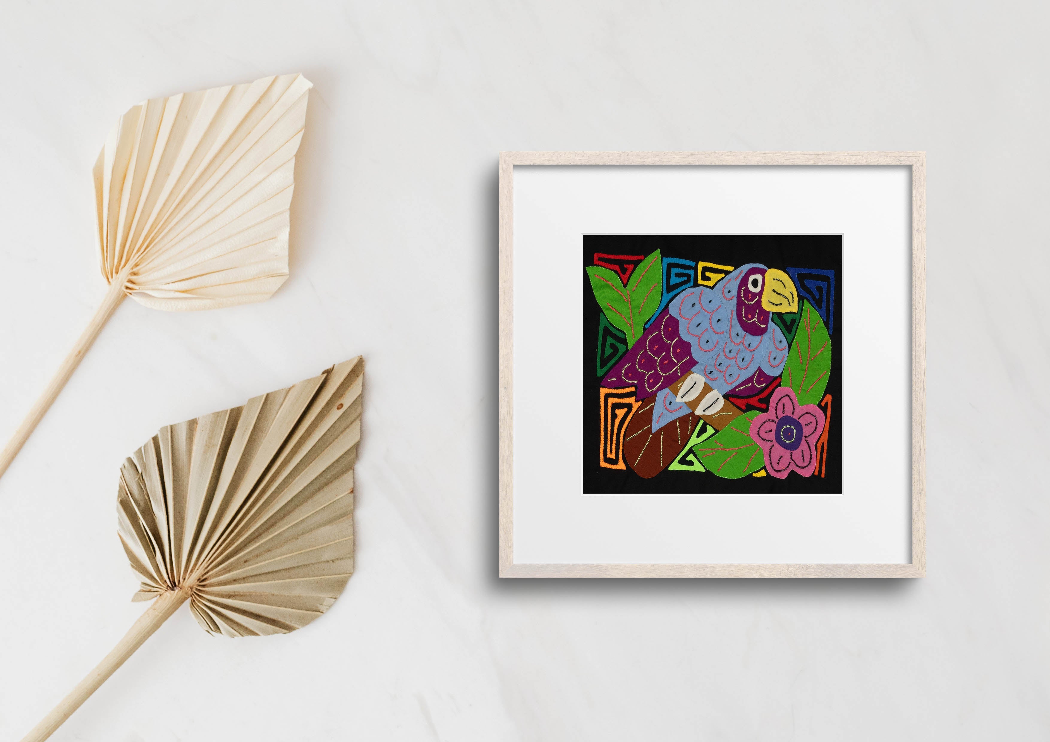 Multi-Color Parrot Bird Gray And Purple Molita