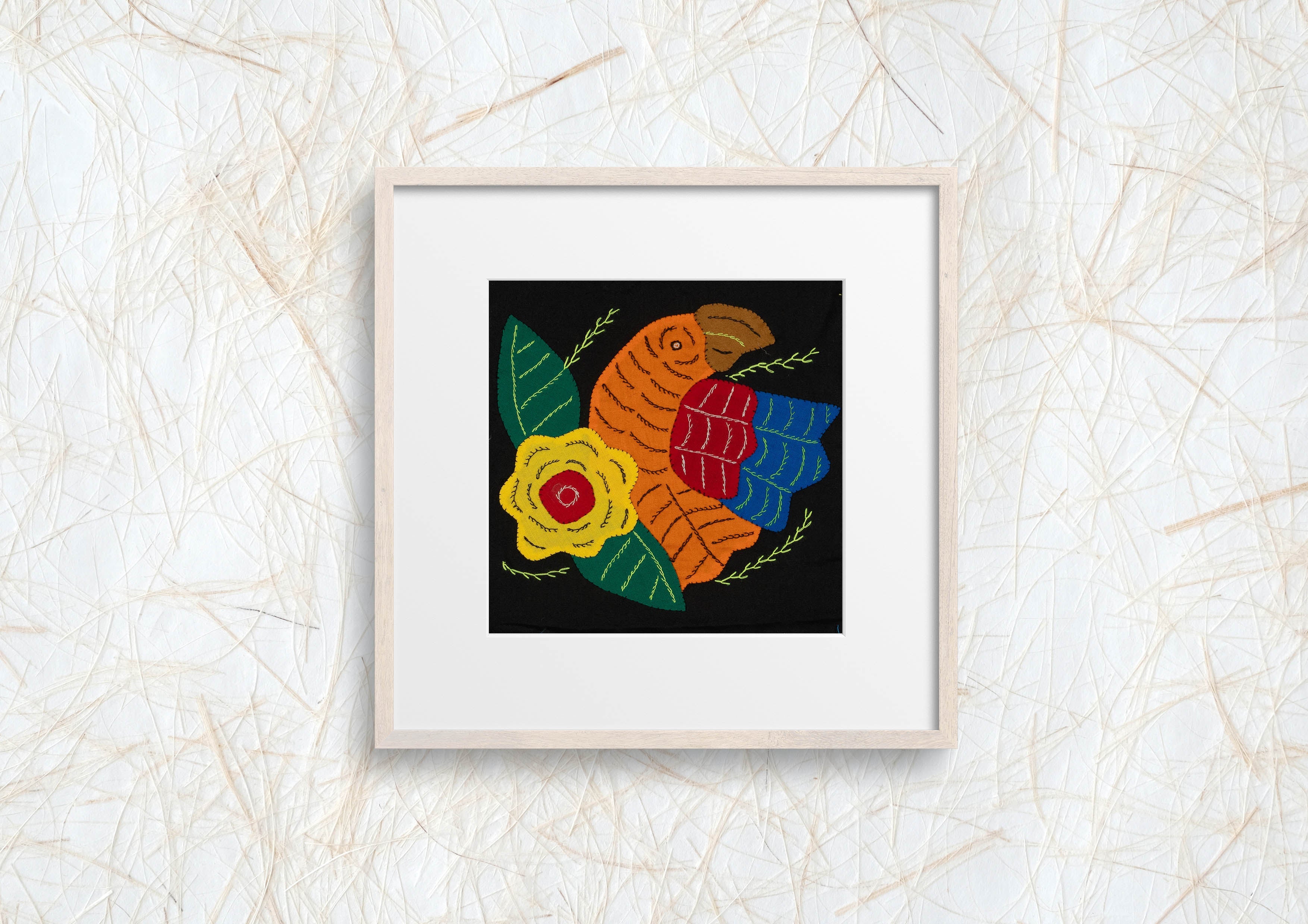 Multi-Color Parrot Bird Orange And Yellow Molita