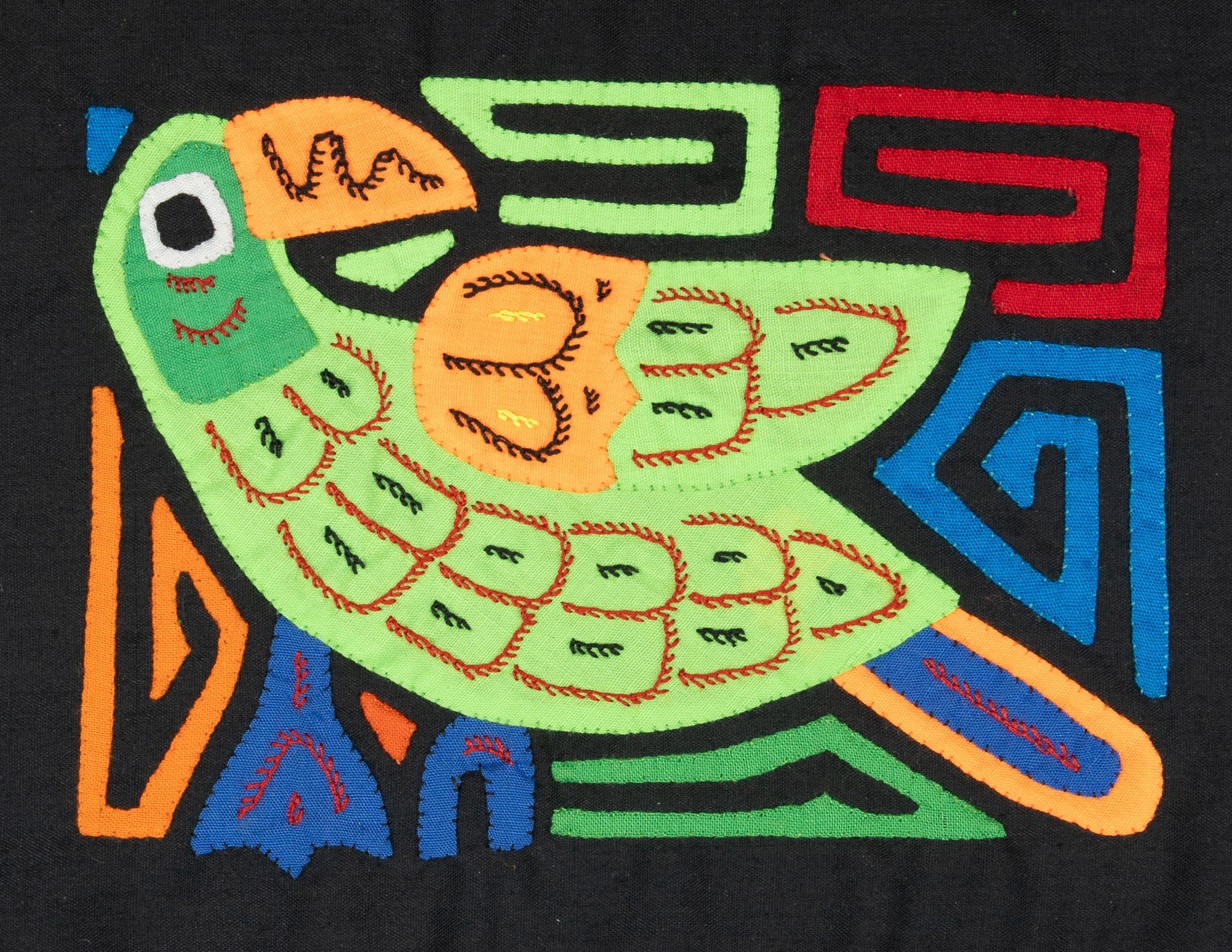 Multicolor Green And Orange Bird Molita