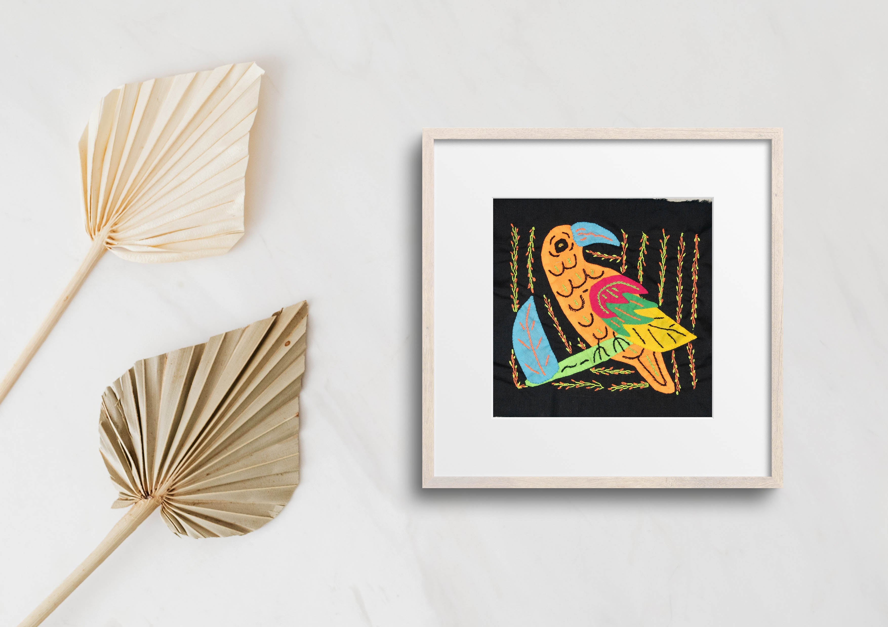 Multicolor Blue And Red And Orange Bird Molita