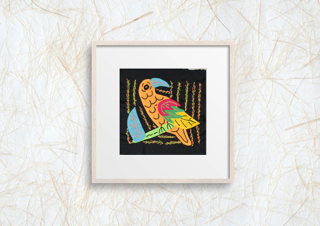 Multicolor Blue And Red And Orange Bird Molita