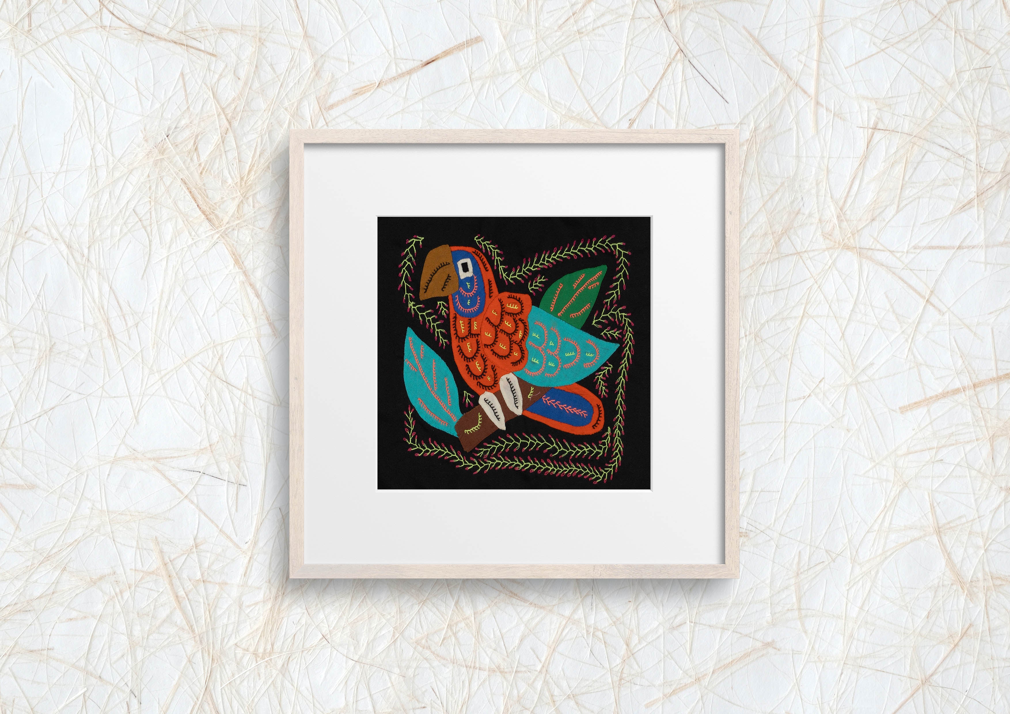 Multi-Color Parrot Bird Blue And Orange Molita