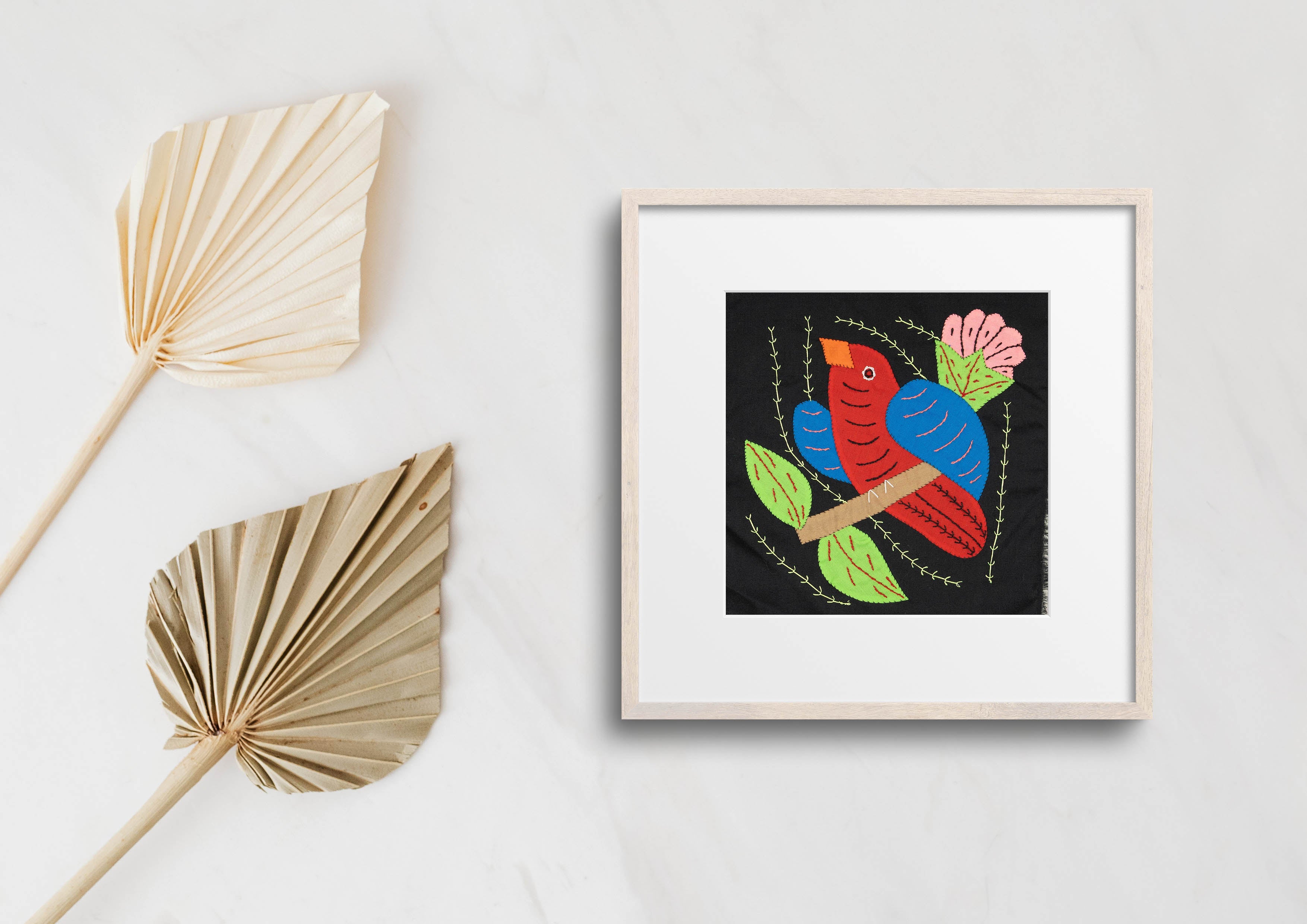 Multicolor Red And Blue Bird Molita