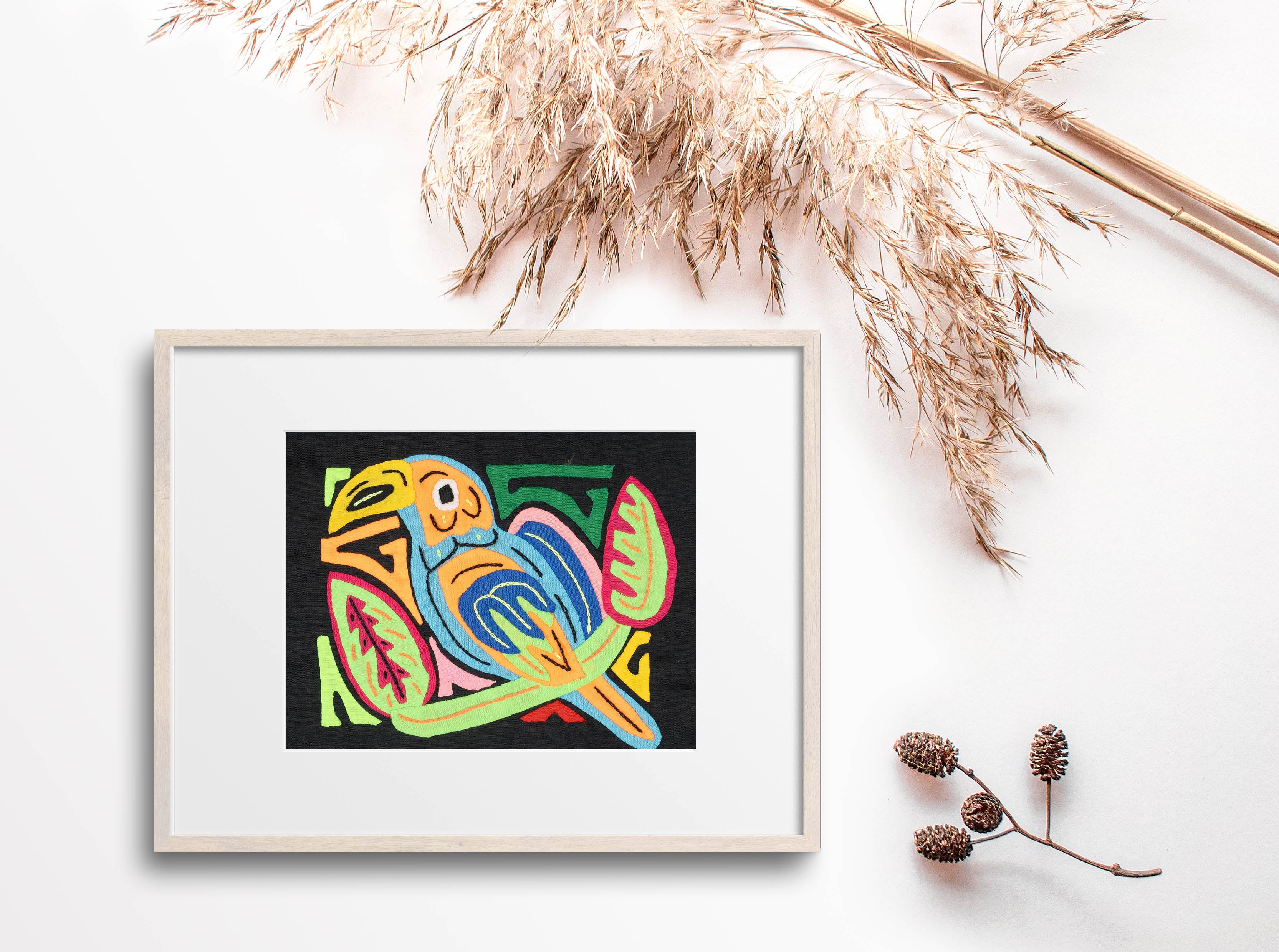 Multicolor Blue And Orange Bird Molita