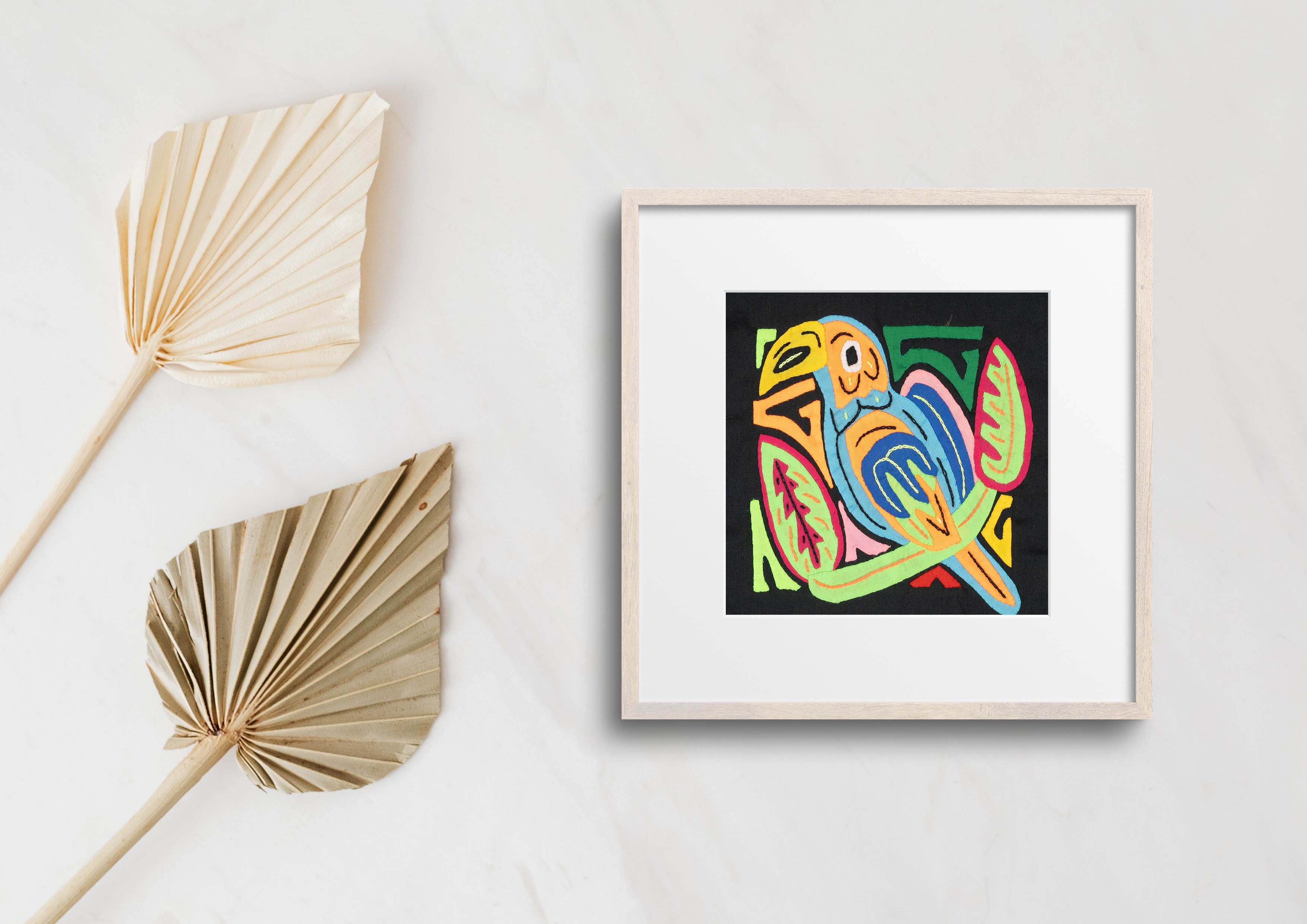 Multicolor Blue And Orange Bird Molita