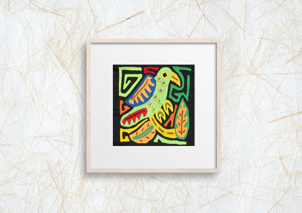 Multicolor Green And Orange Bird Molita