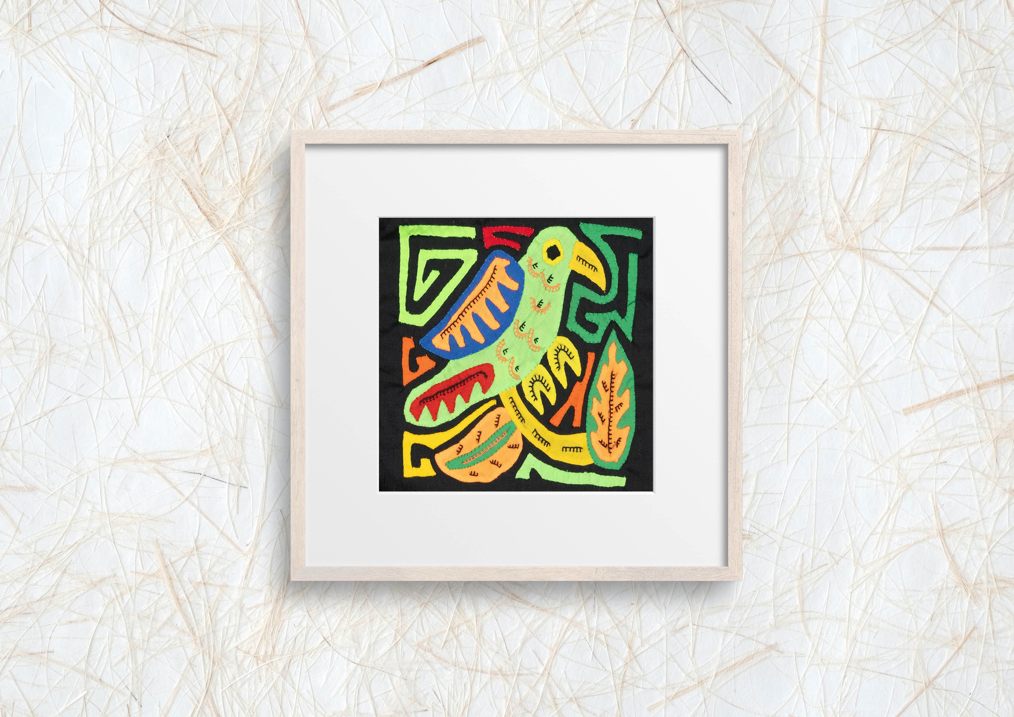 Multicolor Green And Orange Bird Molita