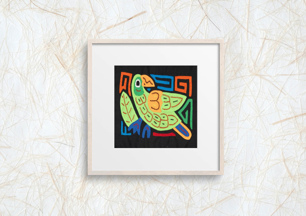 Multicolor Green And Orange Bird Molita