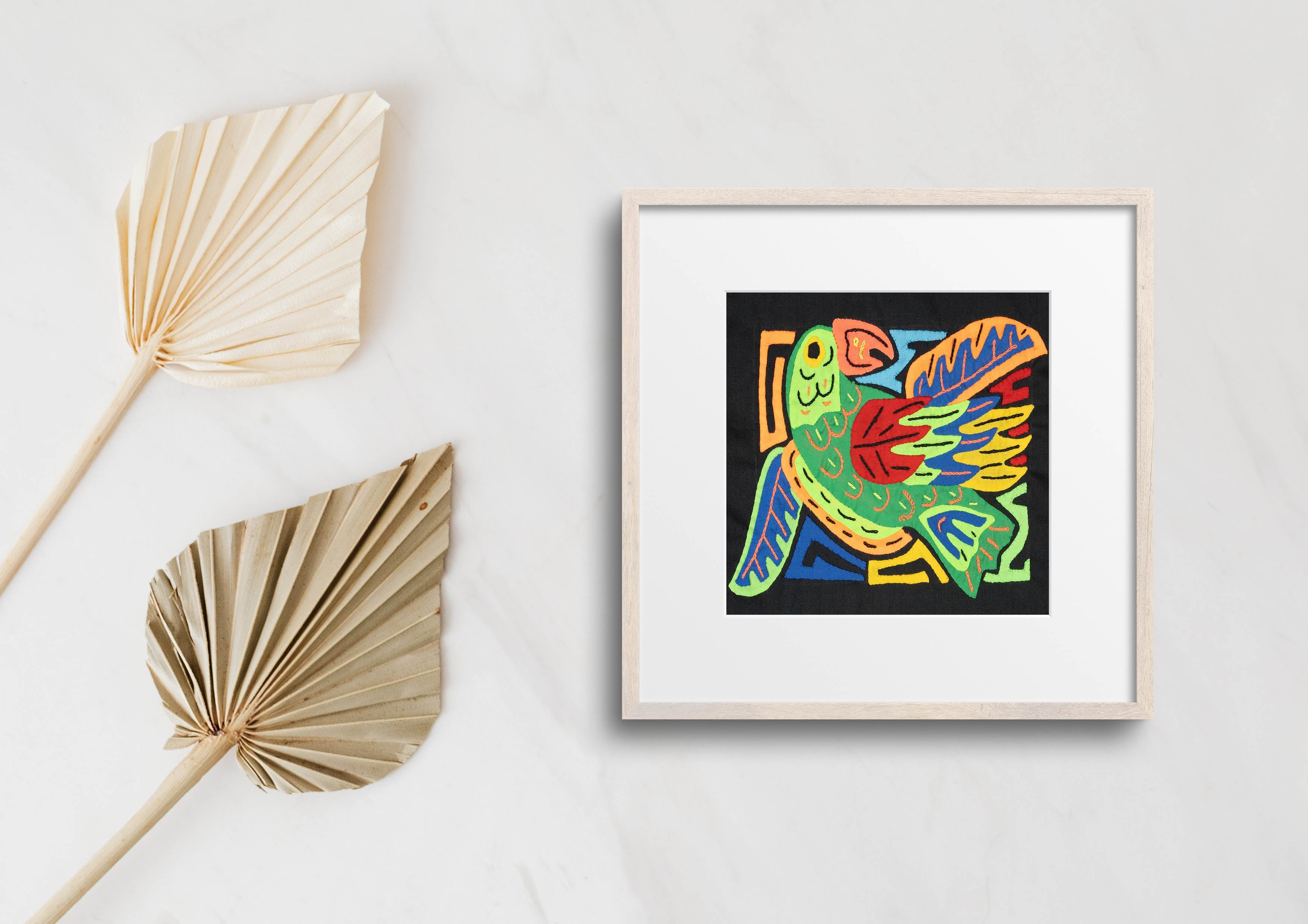Multicolor Green Blue And Orange Bird Molita