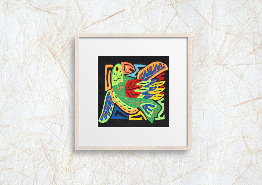 Multicolor Green Blue And Orange Bird Molita