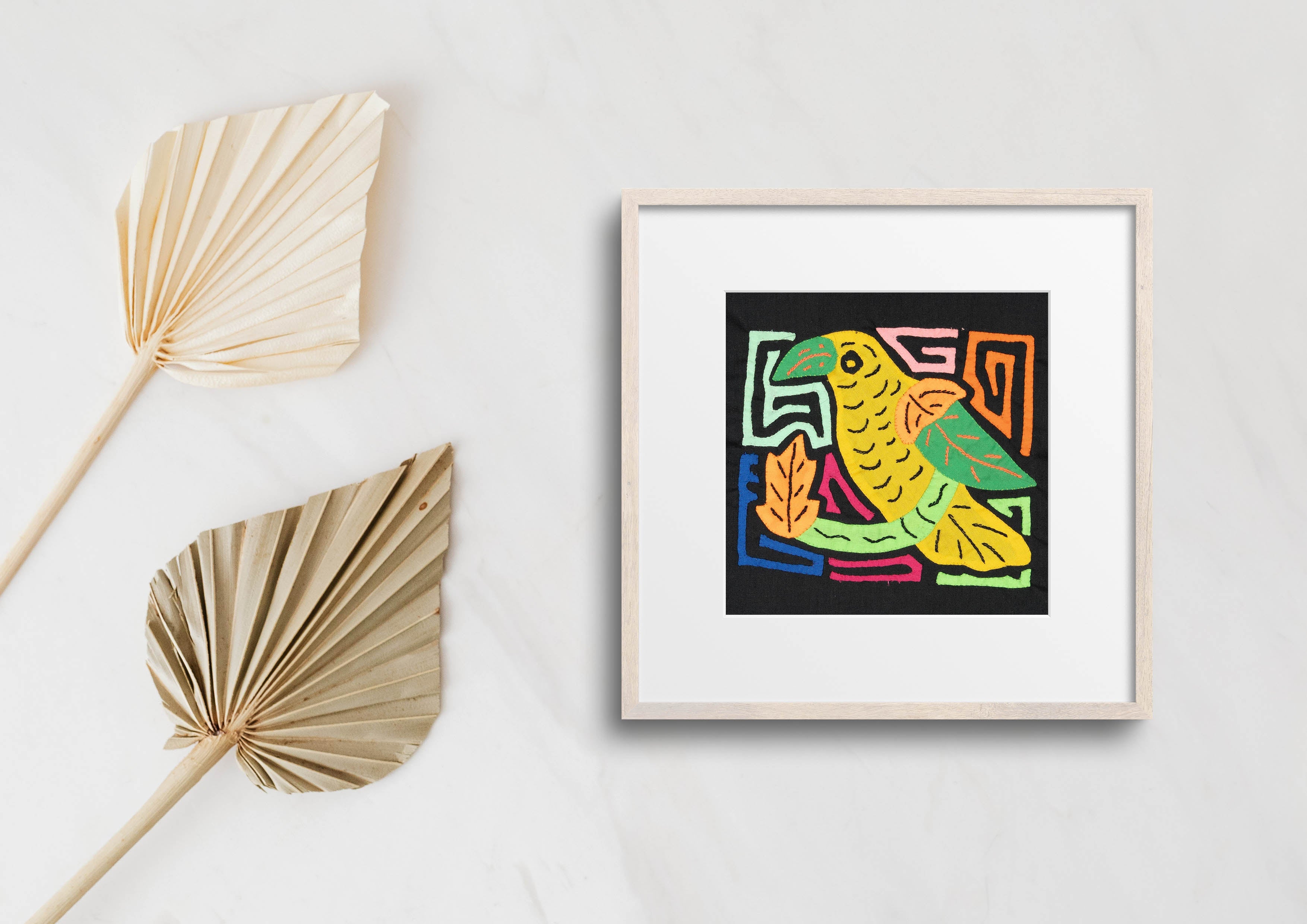 Multicolor Green Yellow And Orange Bird Molita