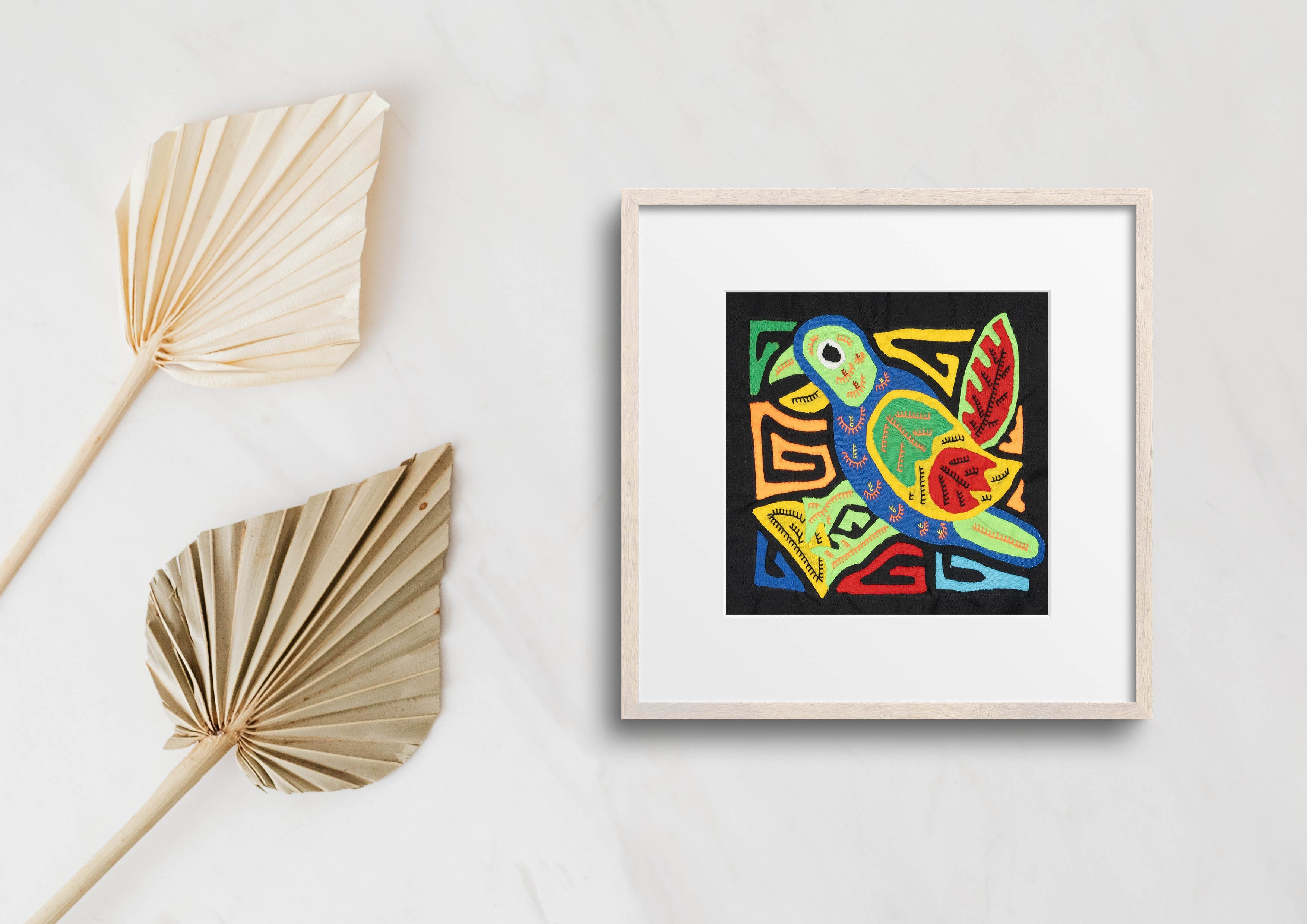 Multicolor Green Blue And Red Bird Molita