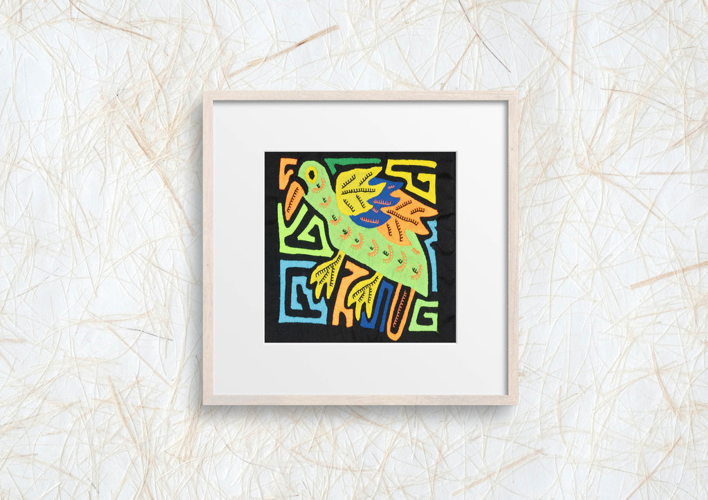 Multicolor Green Blue And Orange Bird Molita