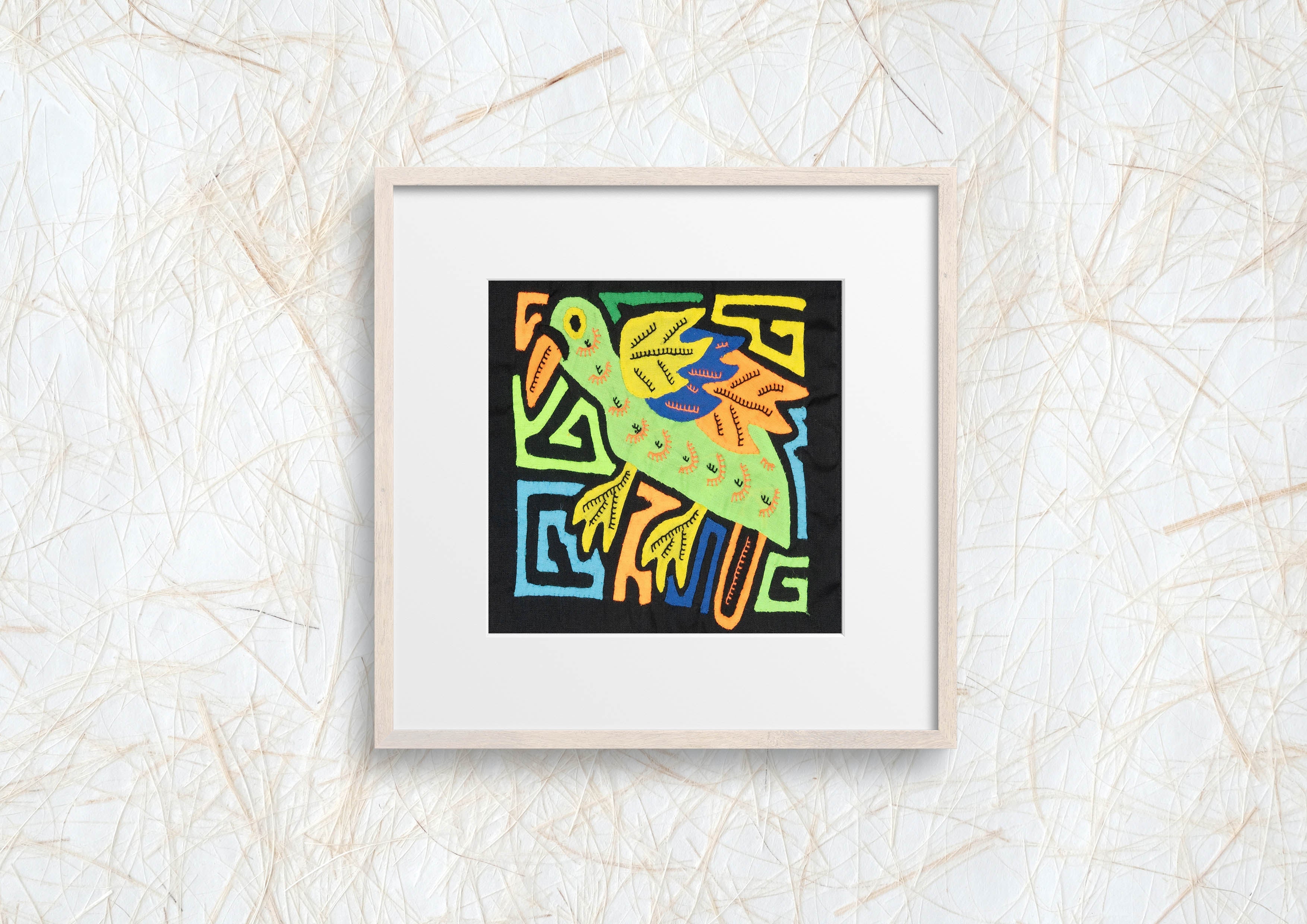 Multicolor Green Blue And Orange Bird Molita