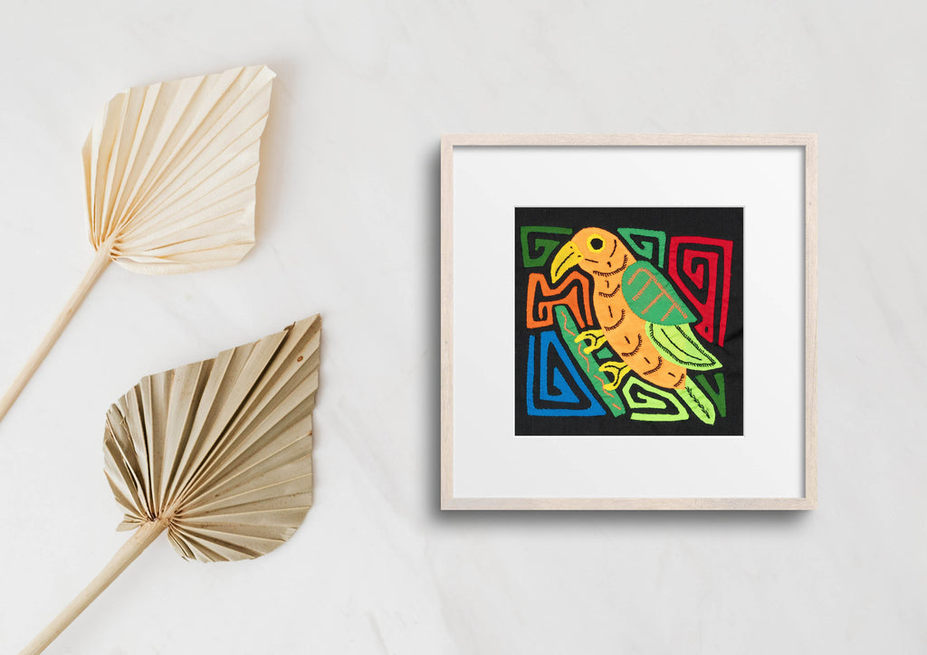 Multicolor Green And Orange Bird Molita