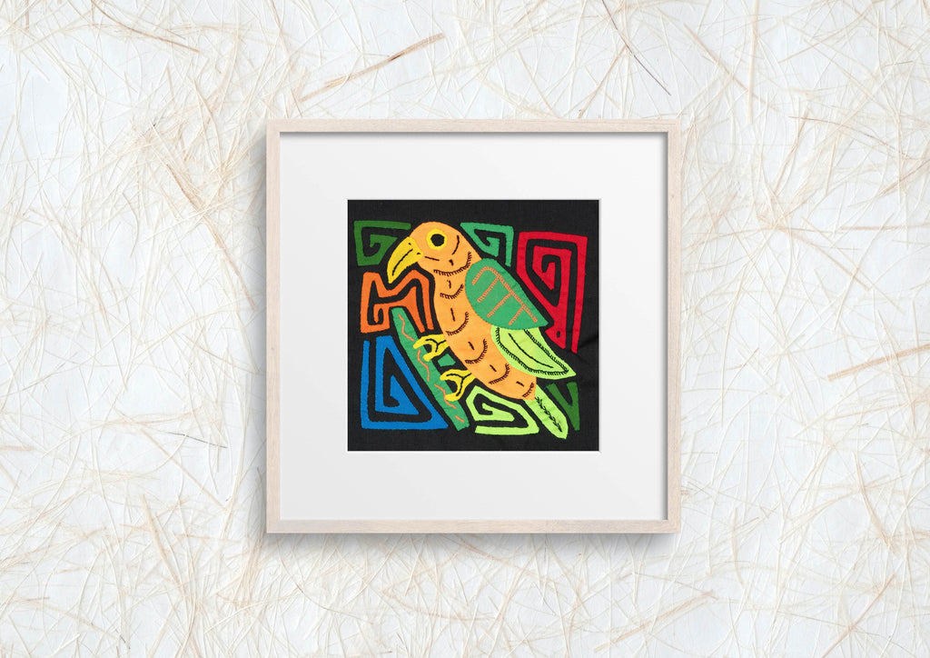 Multicolor Green And Orange Bird Molita