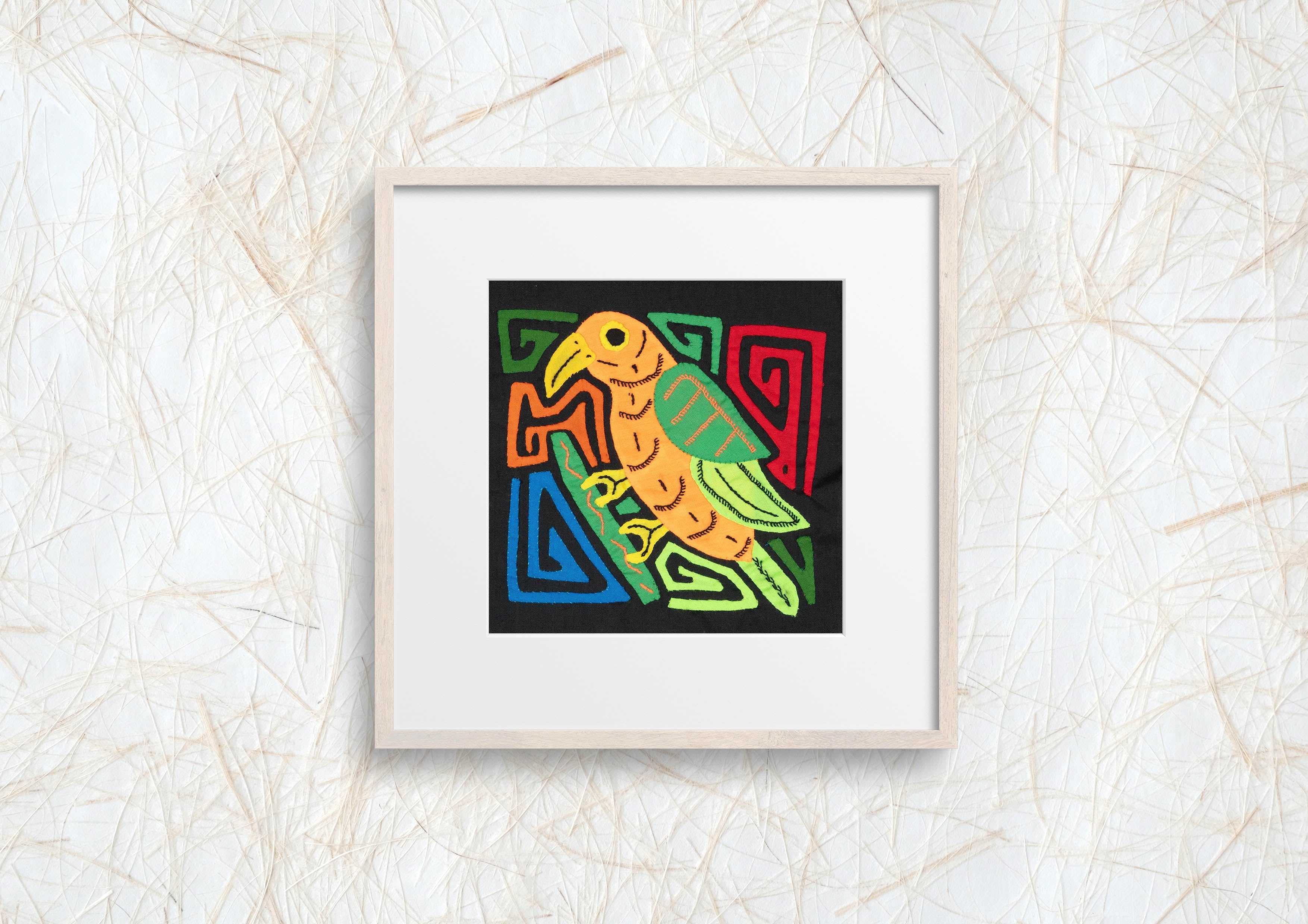 Multicolor Green And Orange Bird Molita