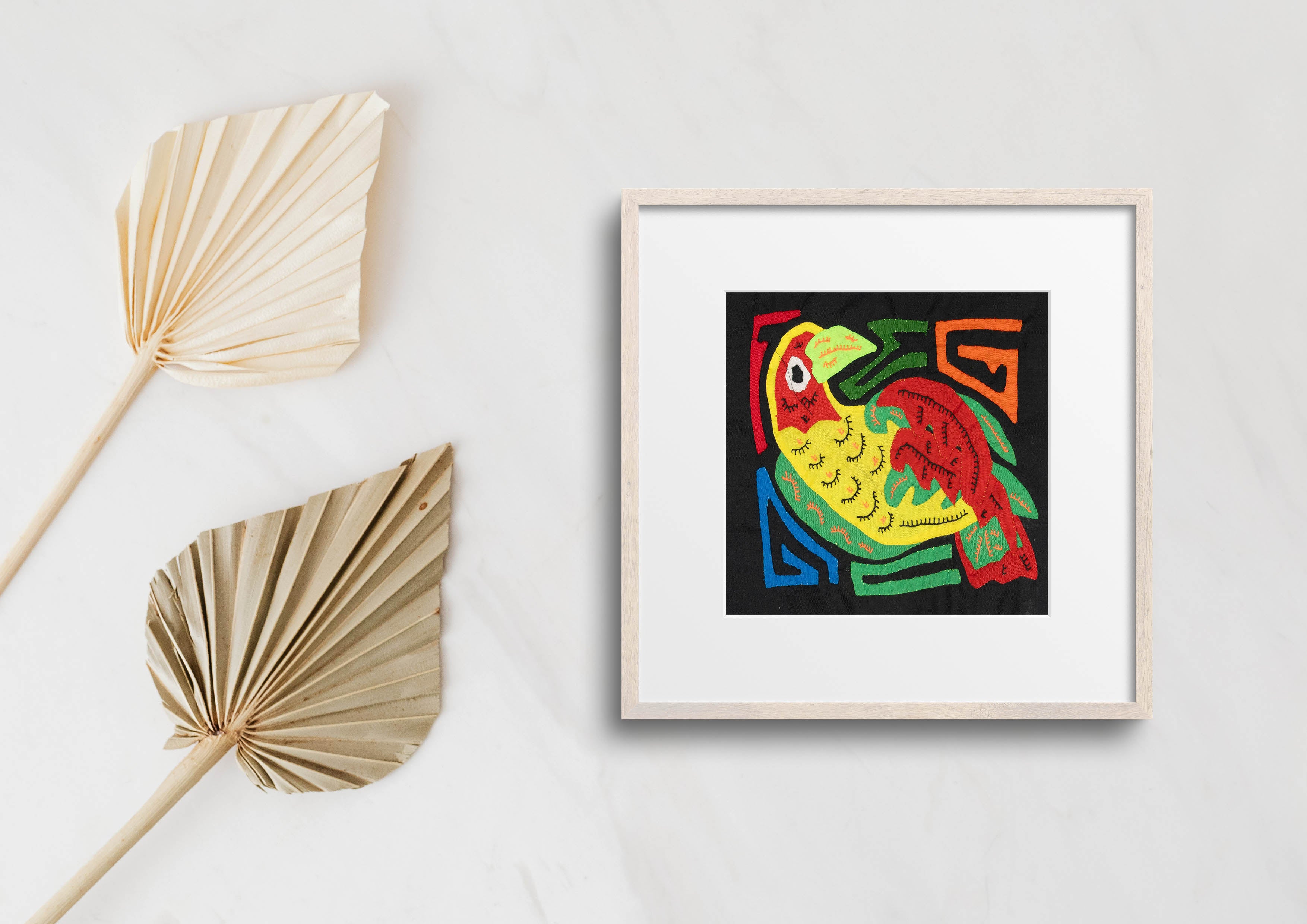 Multicolor Red And Chartruce Bird Molita