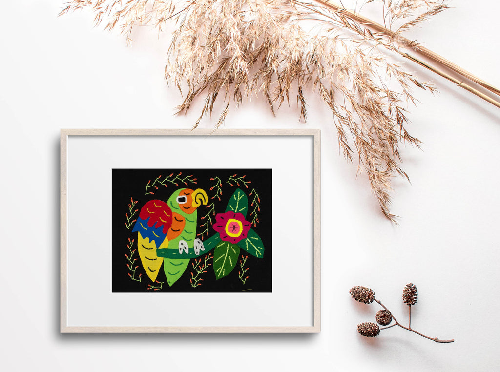 Multi-Color Parrot Bird Red And Green Molita