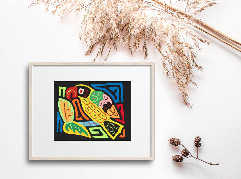 Multicolor Black And Chartruce Bird Molita