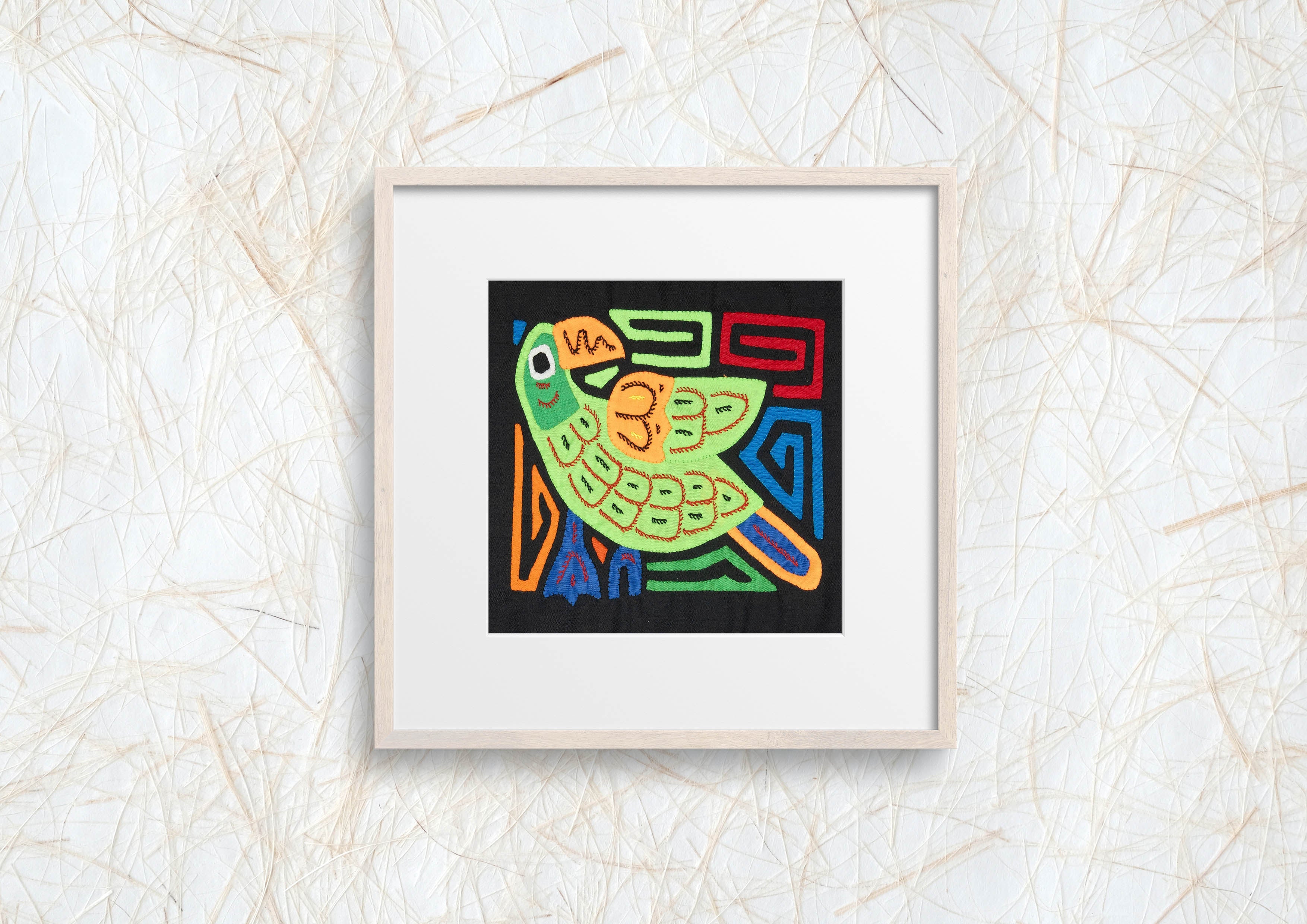 Multicolor Green And Orange Bird Molita