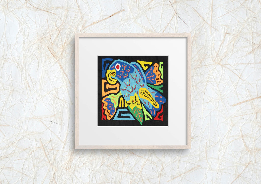Multicolor Blue And Orange Bird Molita