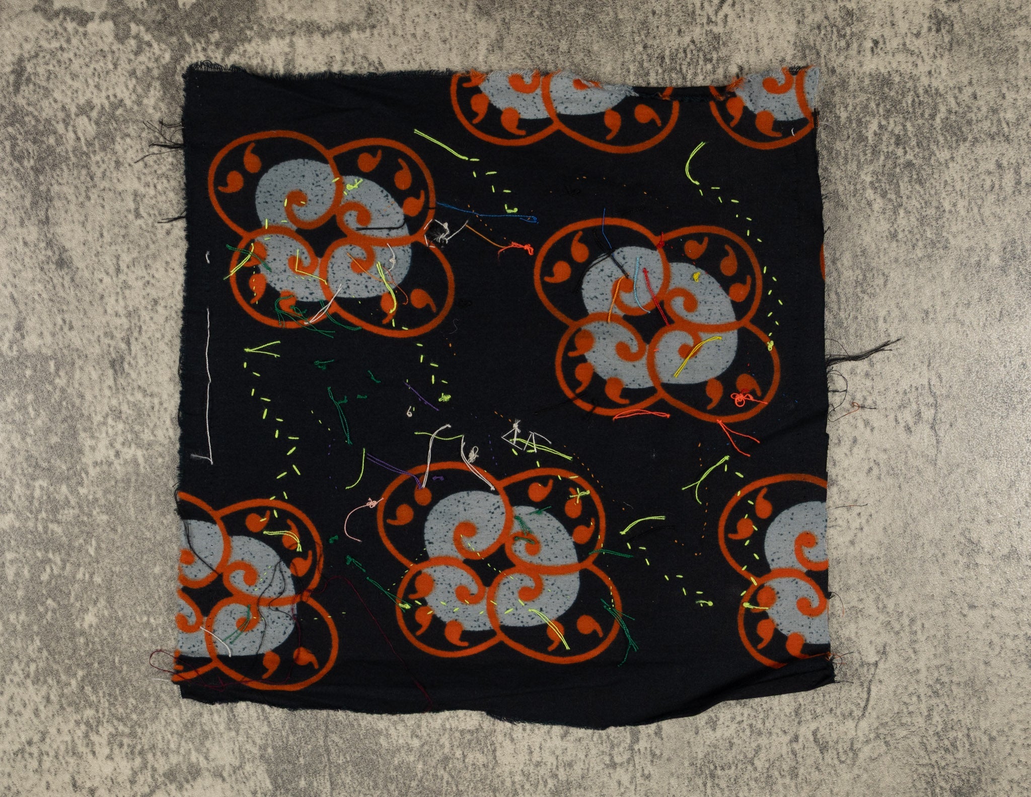 Multi-Color Parrot Bird Navy And Orange Molita