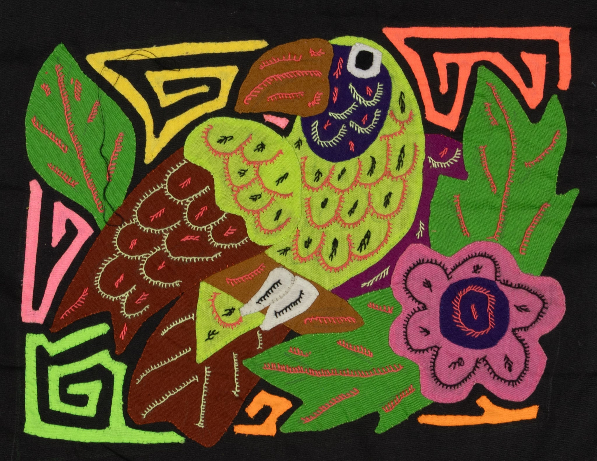 Multi-Color Bird Green And Purple Molita