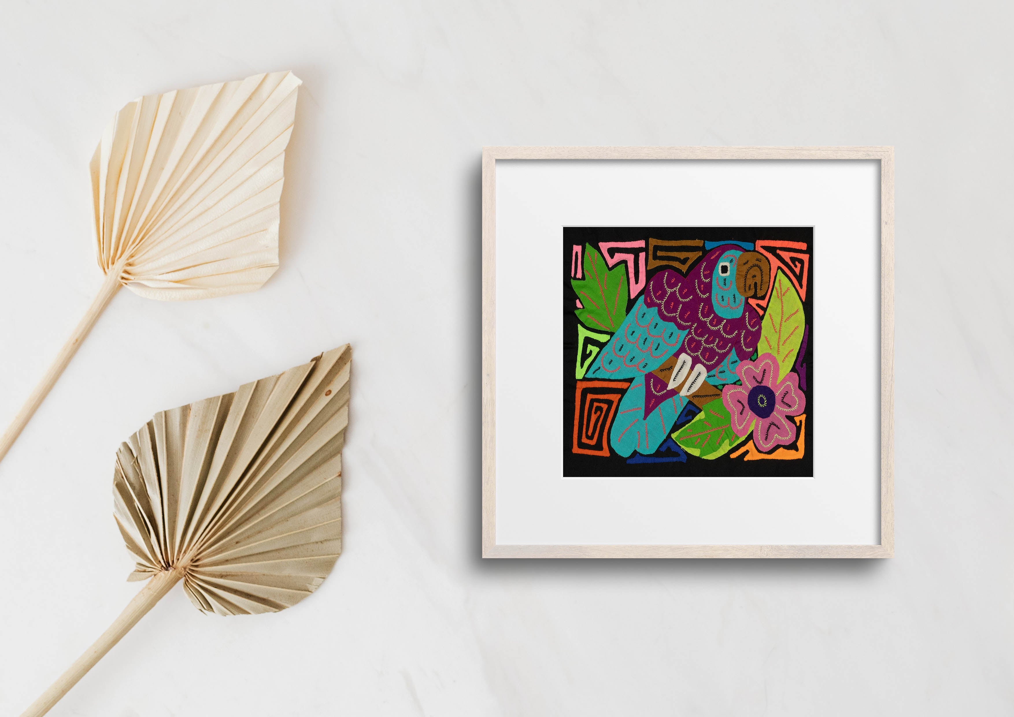 Multi-Color Parrot Bird Blue And Purple Molita