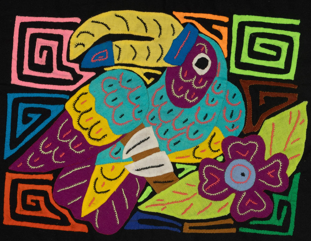 Multi-Color Toucan Bird Blue And Purple Molita