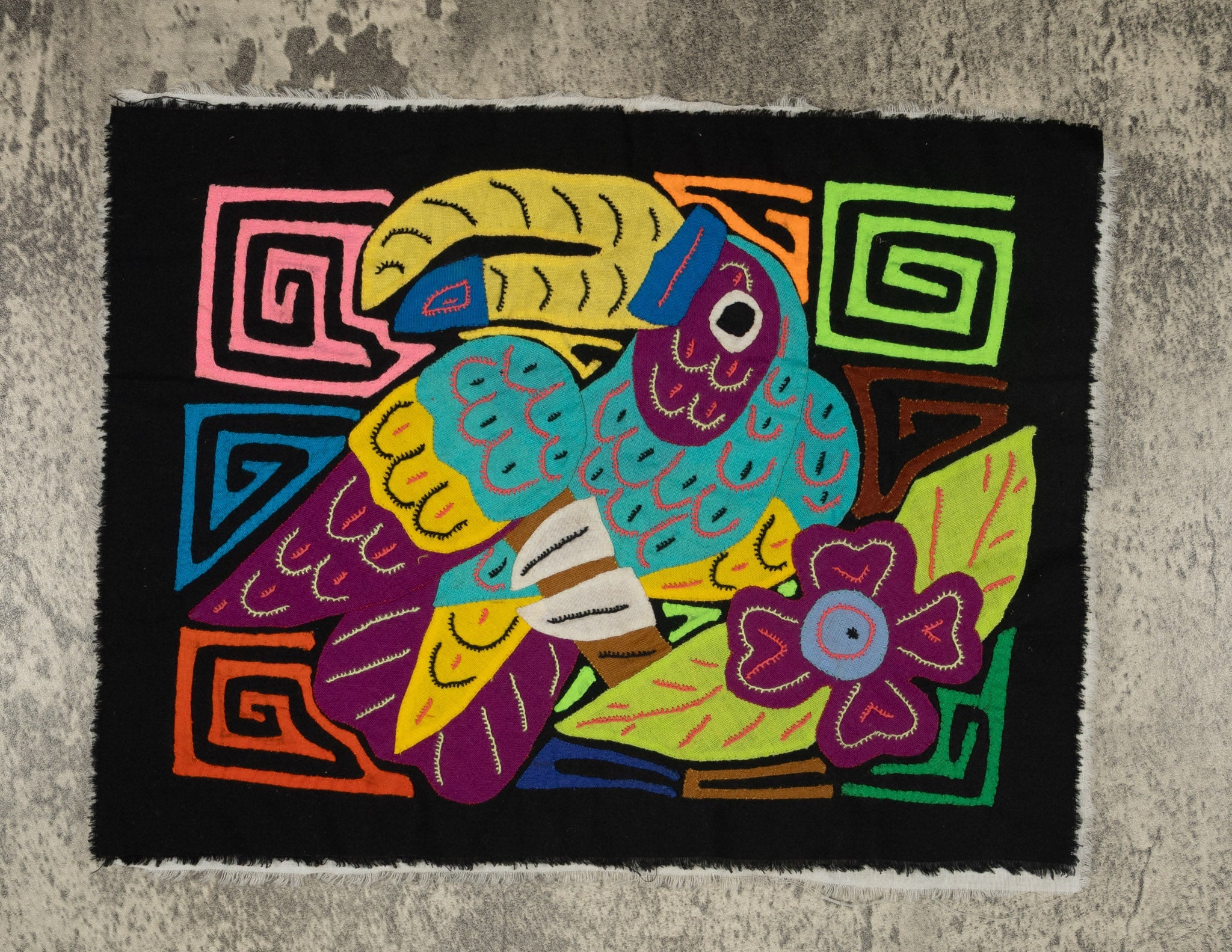 Multi-Color Toucan Bird Blue And Purple Molita
