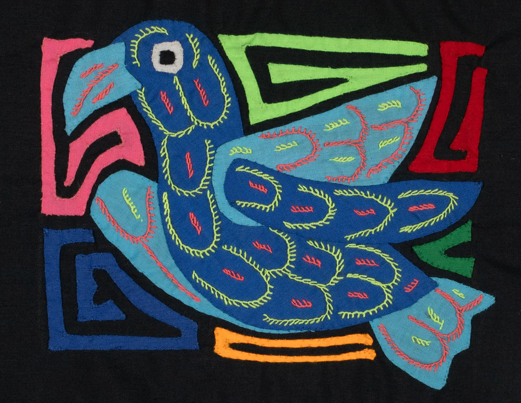 Multi-Color Parrot Bird Blue And Navy Molita