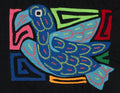 Multi-Color Parrot Bird Blue And Navy Molita